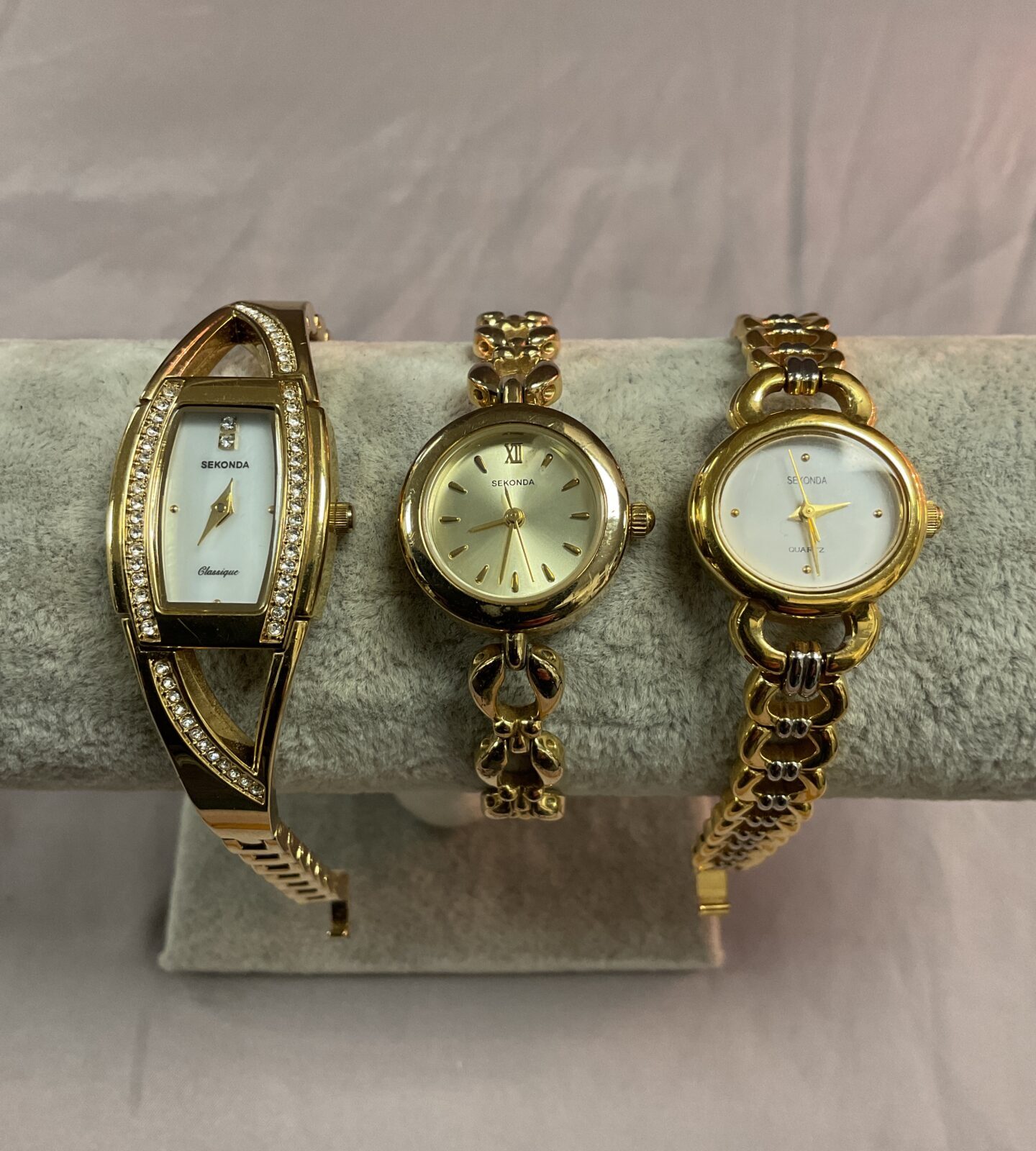 3 Sekonda Gold plated ladies dress quartz watches