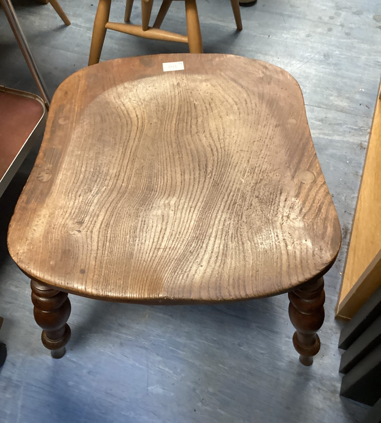 Vintage captains chair converted into stool