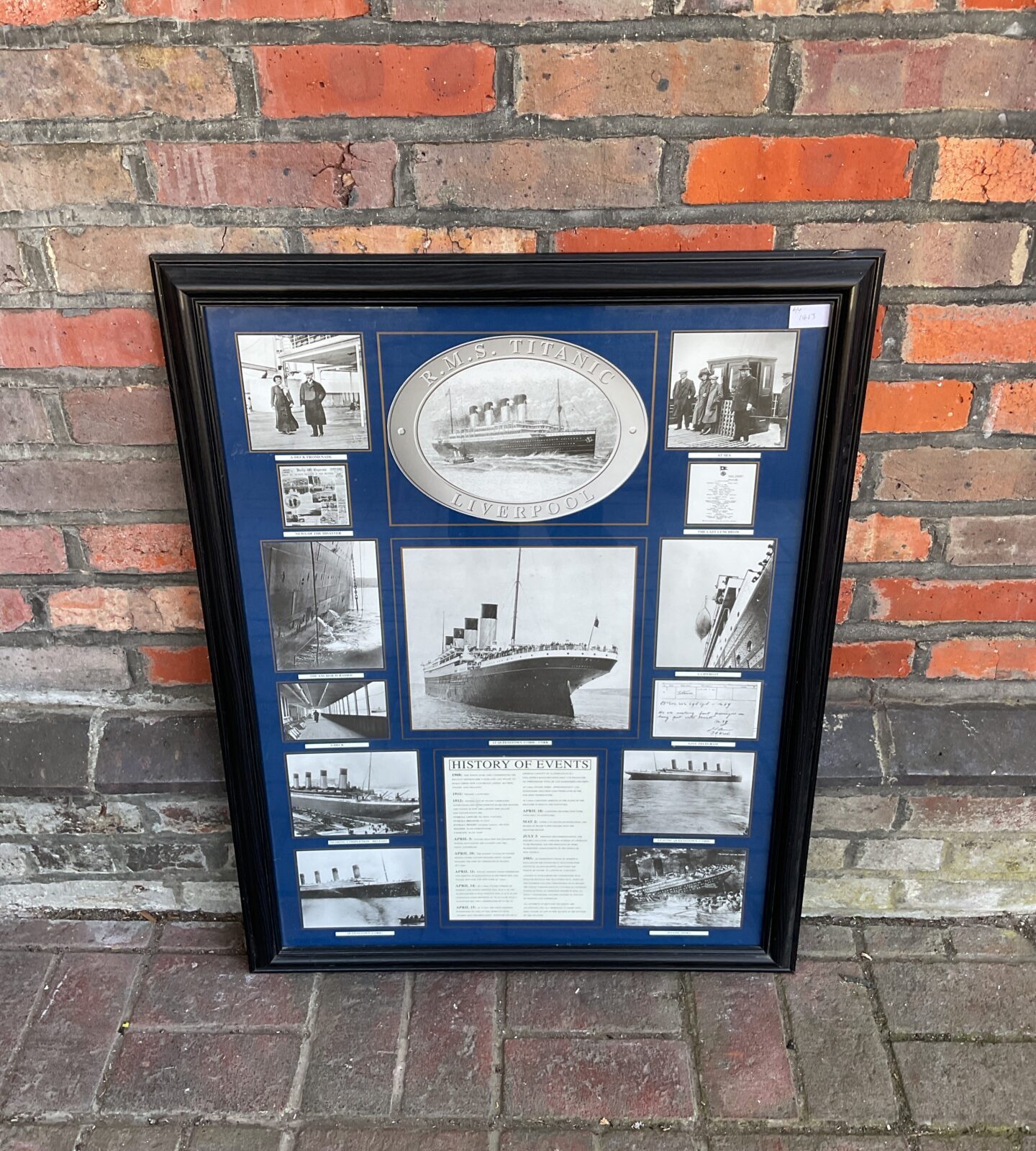 history of the titanic framed print