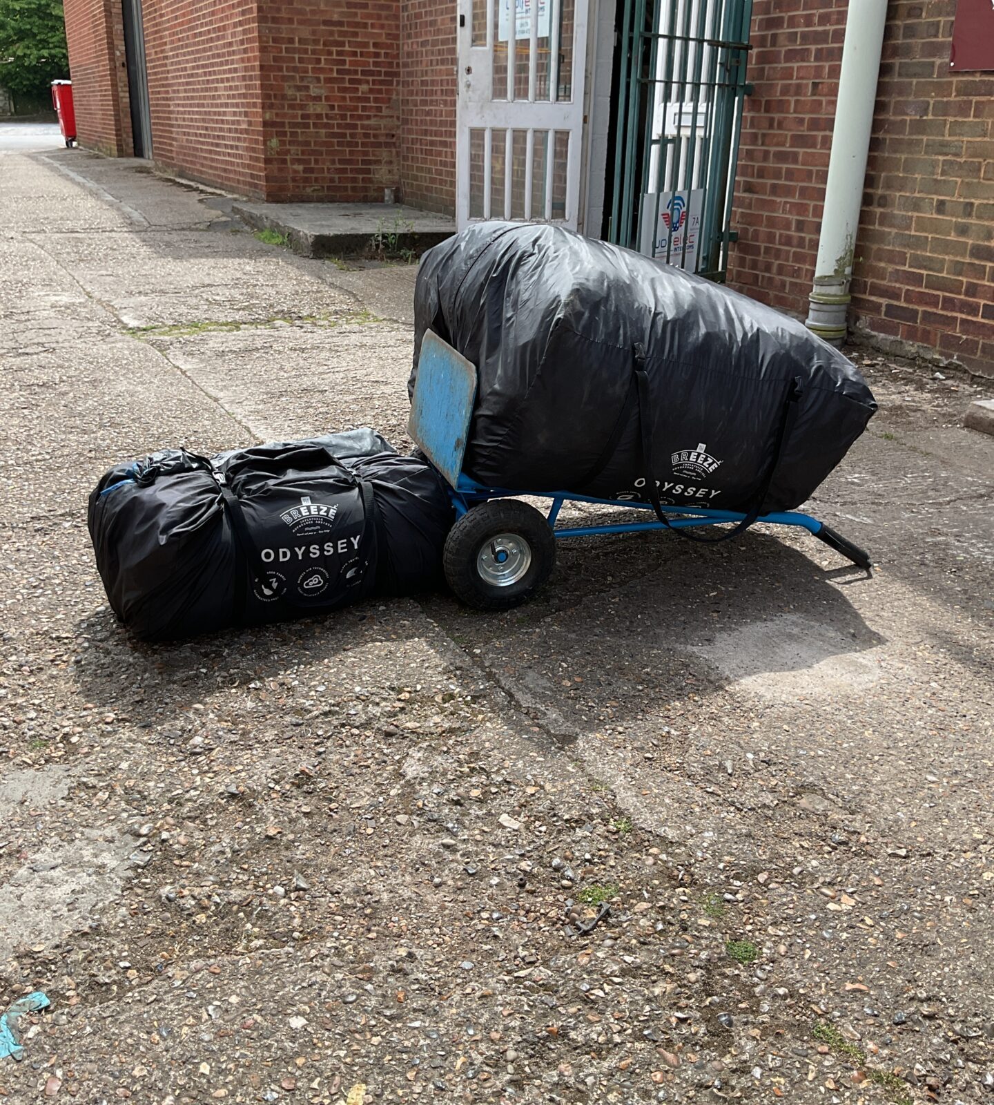 Rolled up Breeze Odyssey self inflating tent ready for storage.