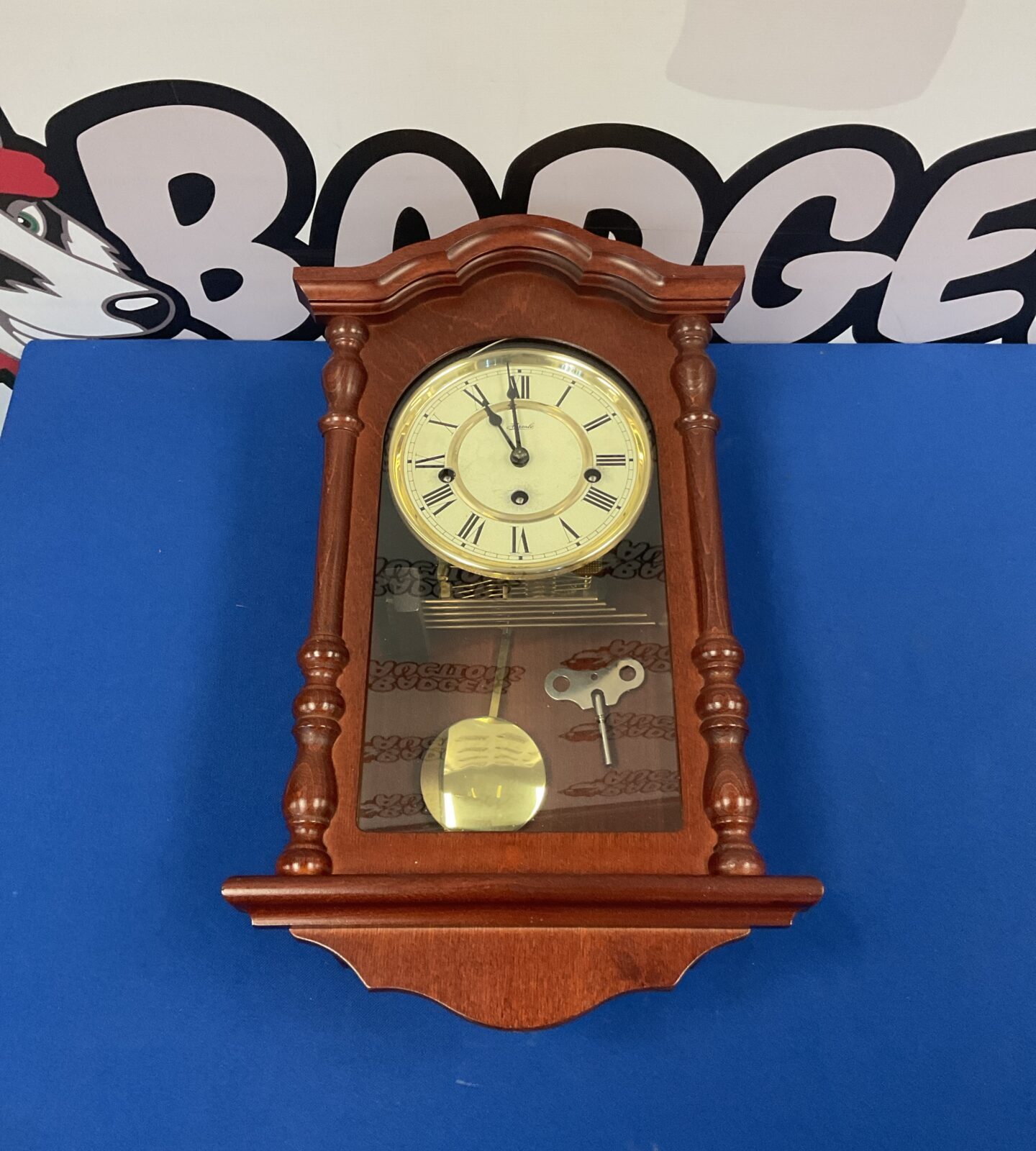 Hermle chiming wall clock with key
