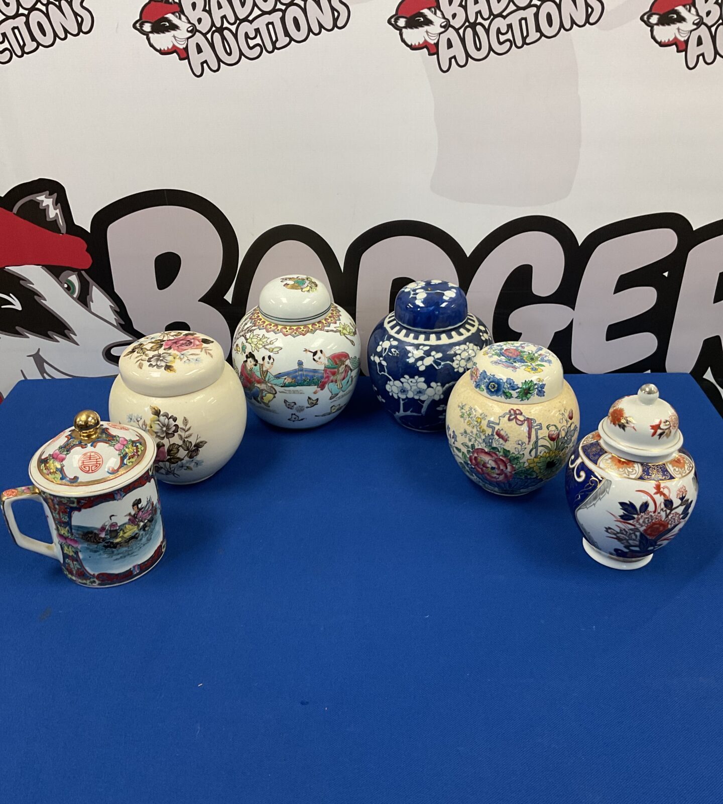 Six Chinese & japanese ginger jars