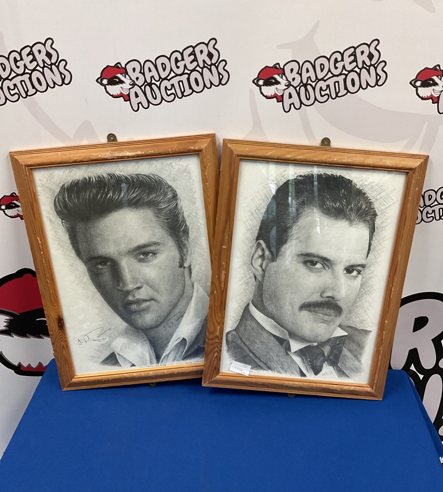 Johnathan wood prints of elvis Presley & freddie mercury