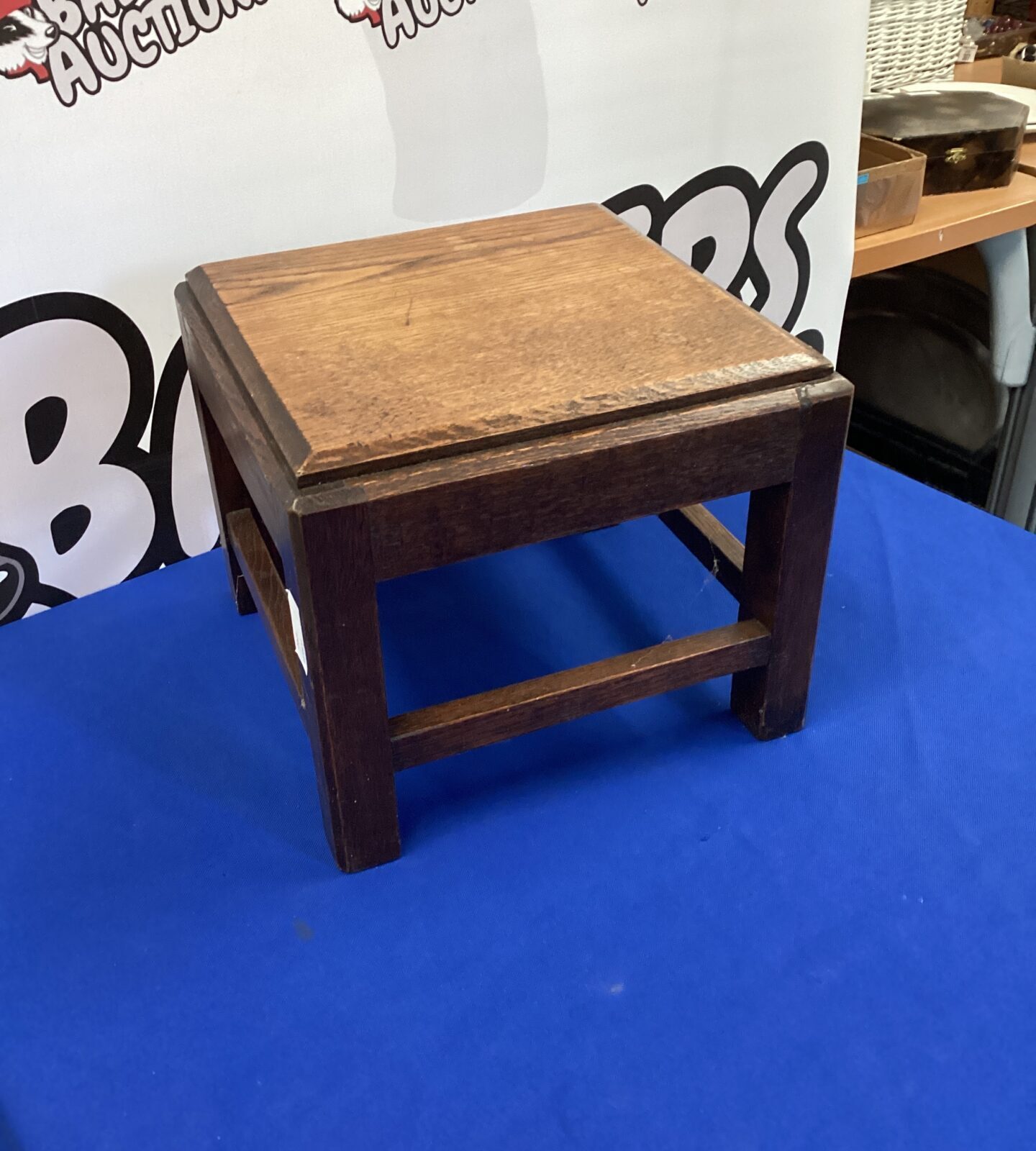 Vintage oak foot stool