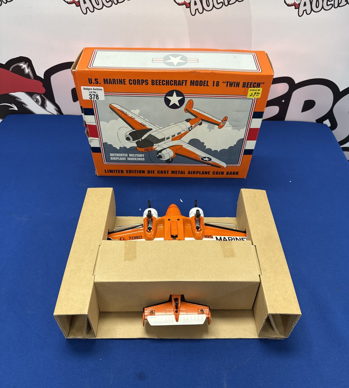 Liberty classics by spec cast beechcraft model 18 twin beech die cast money saver bank