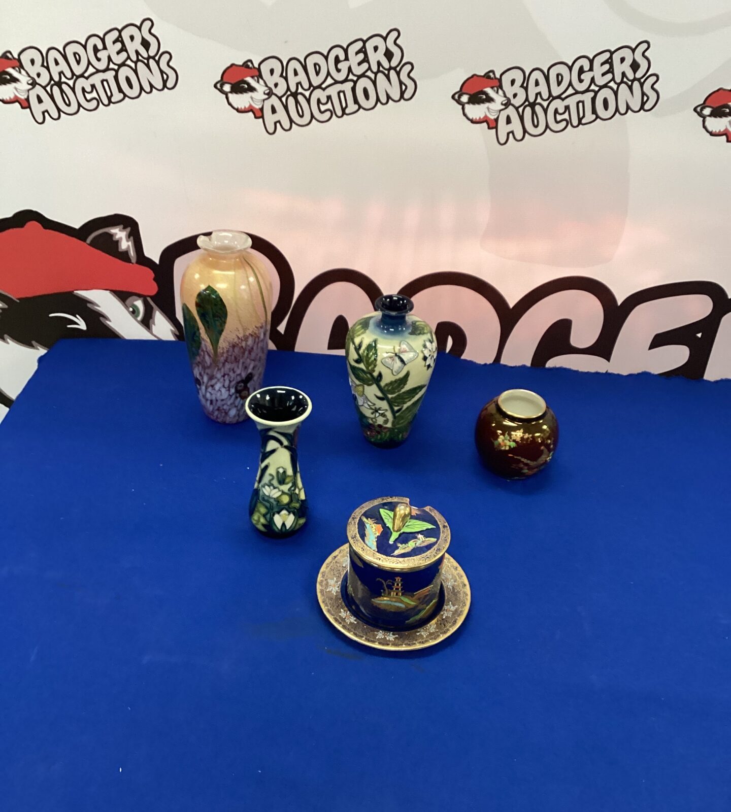 Selection of vases inc Moorcroft AF