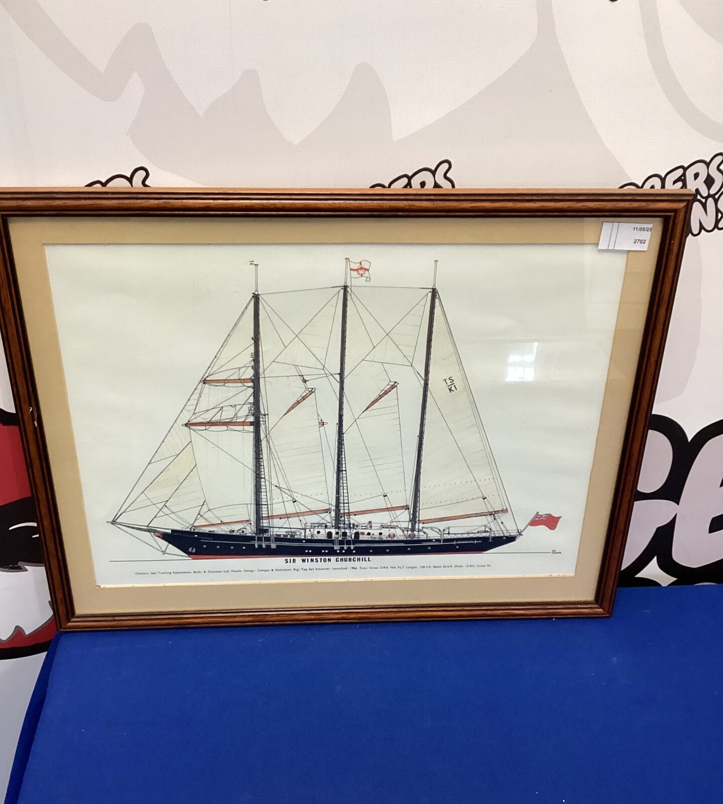 Framed print of the Sir Winston Churchill Boat