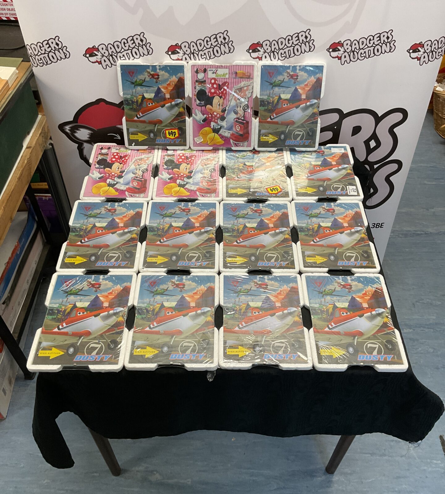 Selection of disney planes and minnie mouse prints