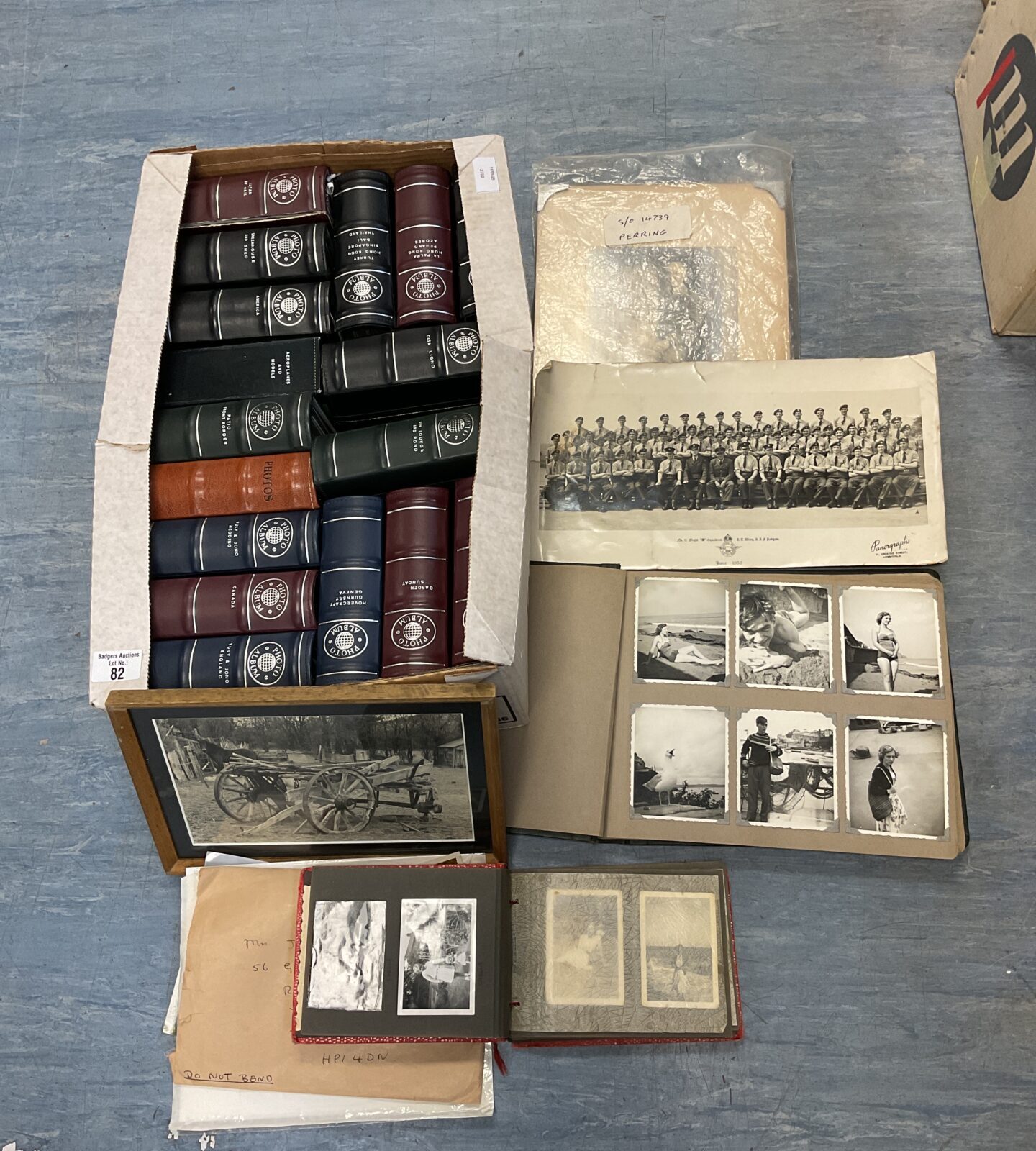 Large collection of vintage photographs including military