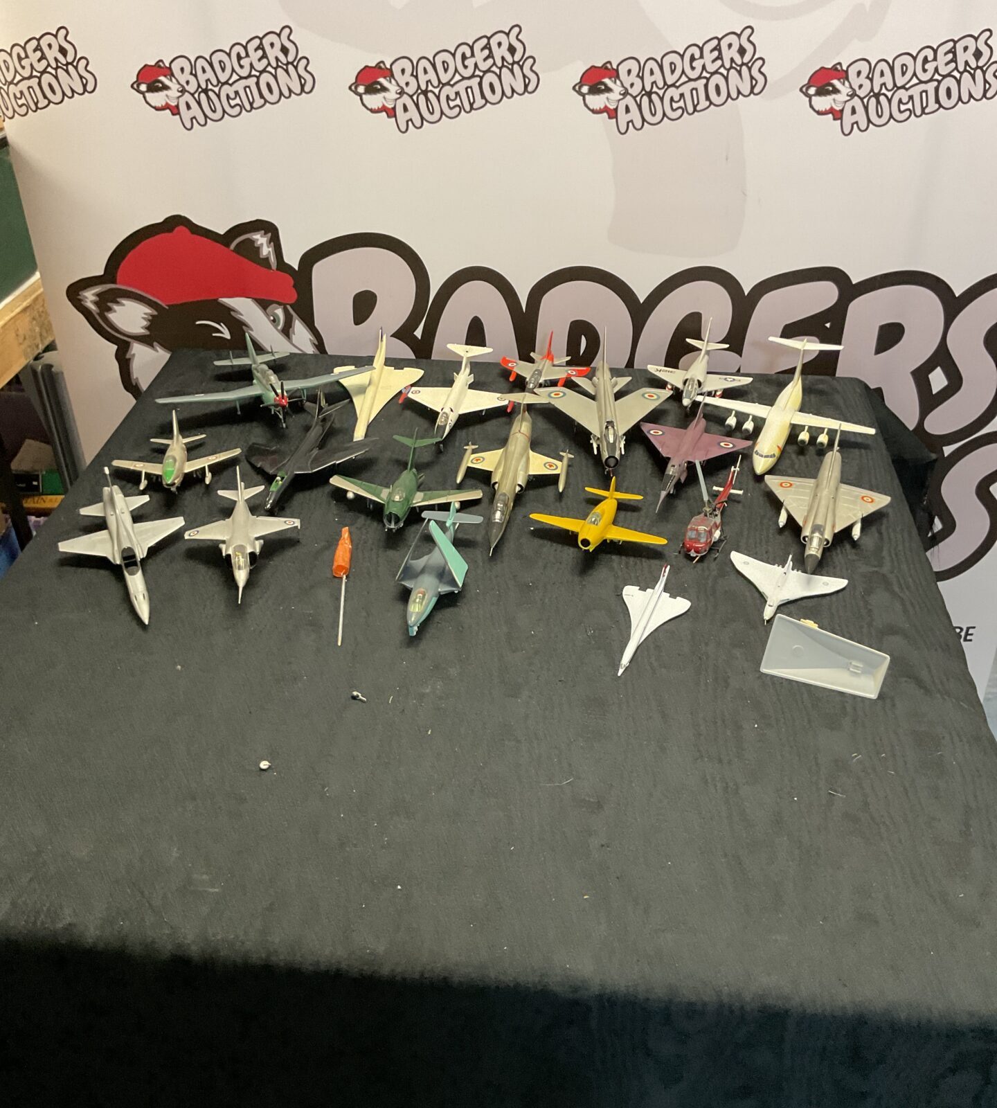 Selection of post war fighter jet and plane models inc corgi and other