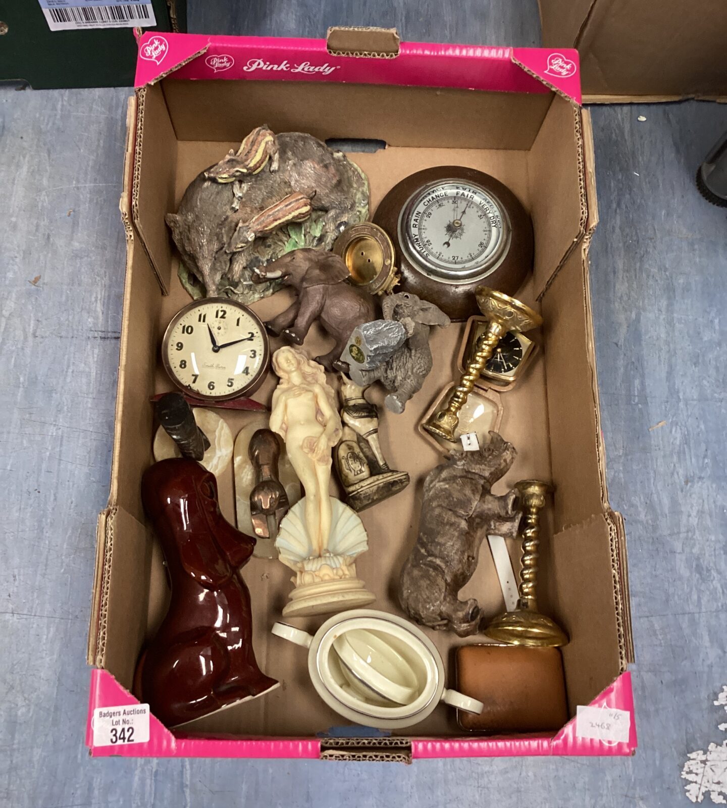 Box of mixed items inc Barometer