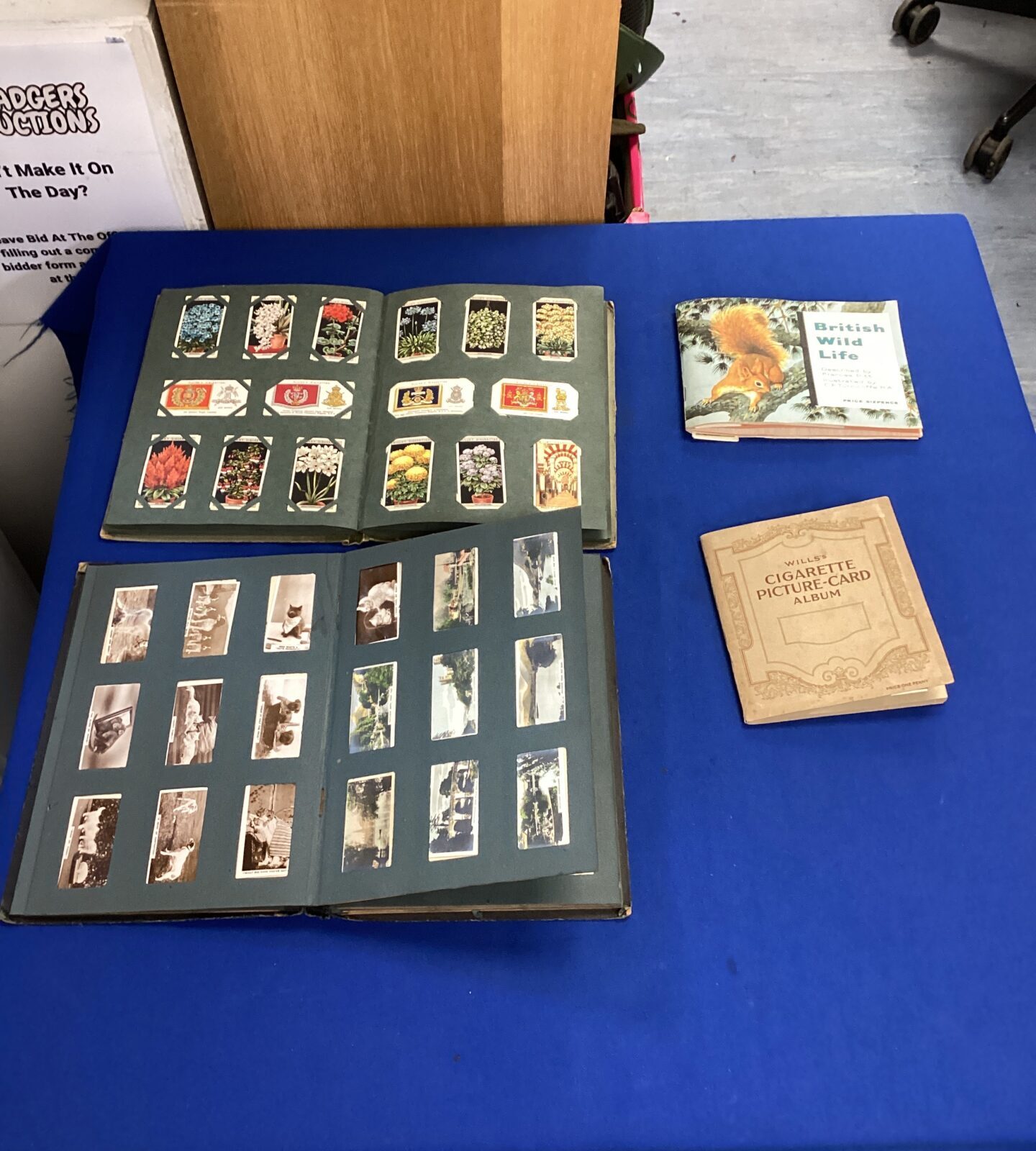 Four cigarette picture card albums with cards approx 600 cards