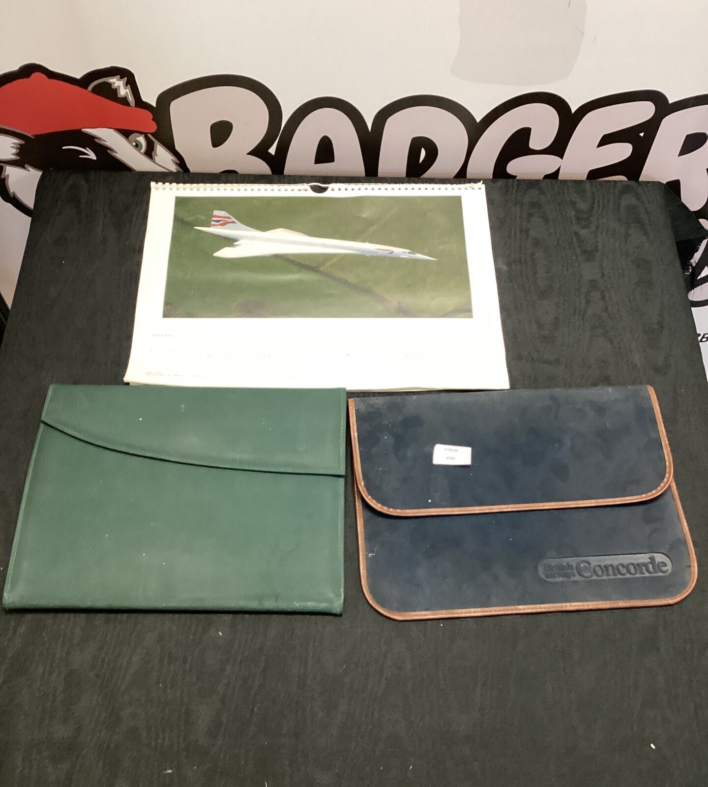 Concorde calendar with two concorde folders with memorabilia
