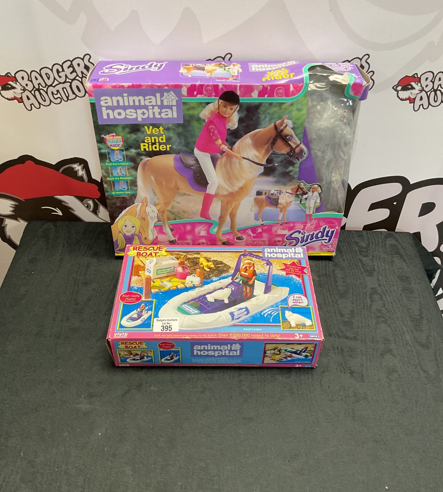 Retro sindy animal hospital vet and rider playset and rspca animal hospital rescue boat set