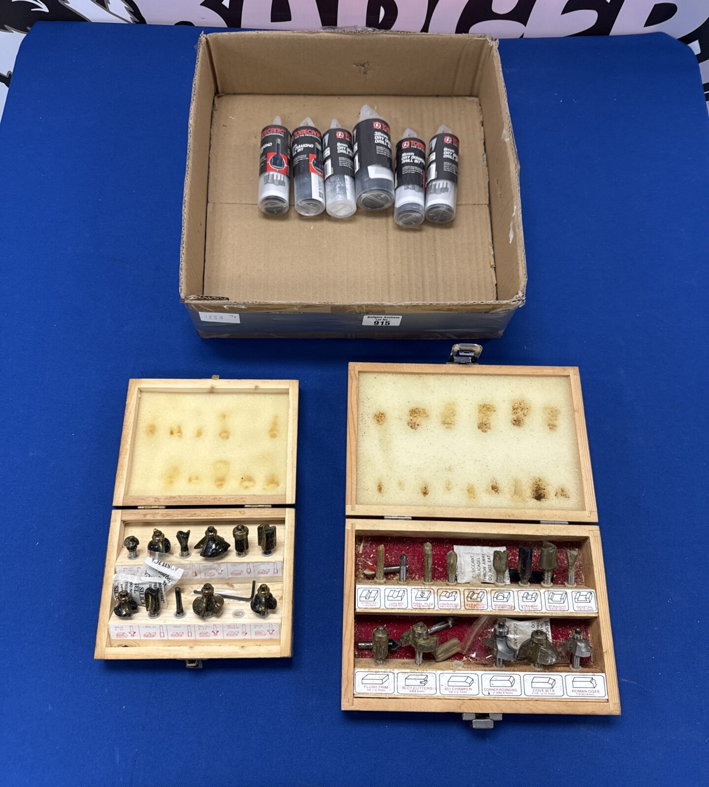 Selection of drill & router bits