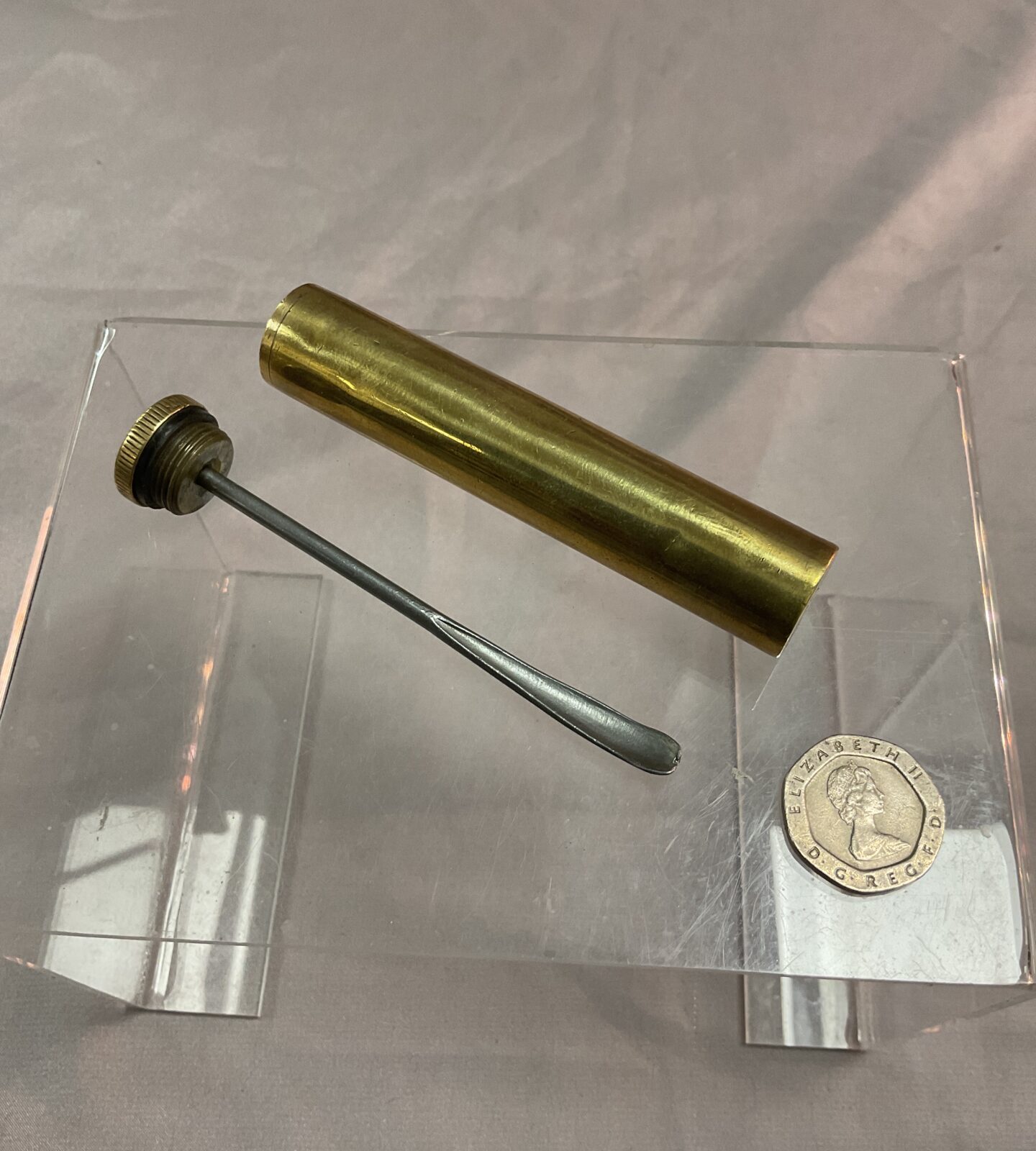 WW1 British Army Lee Enfield Brass Oiler Stamped W.H.B