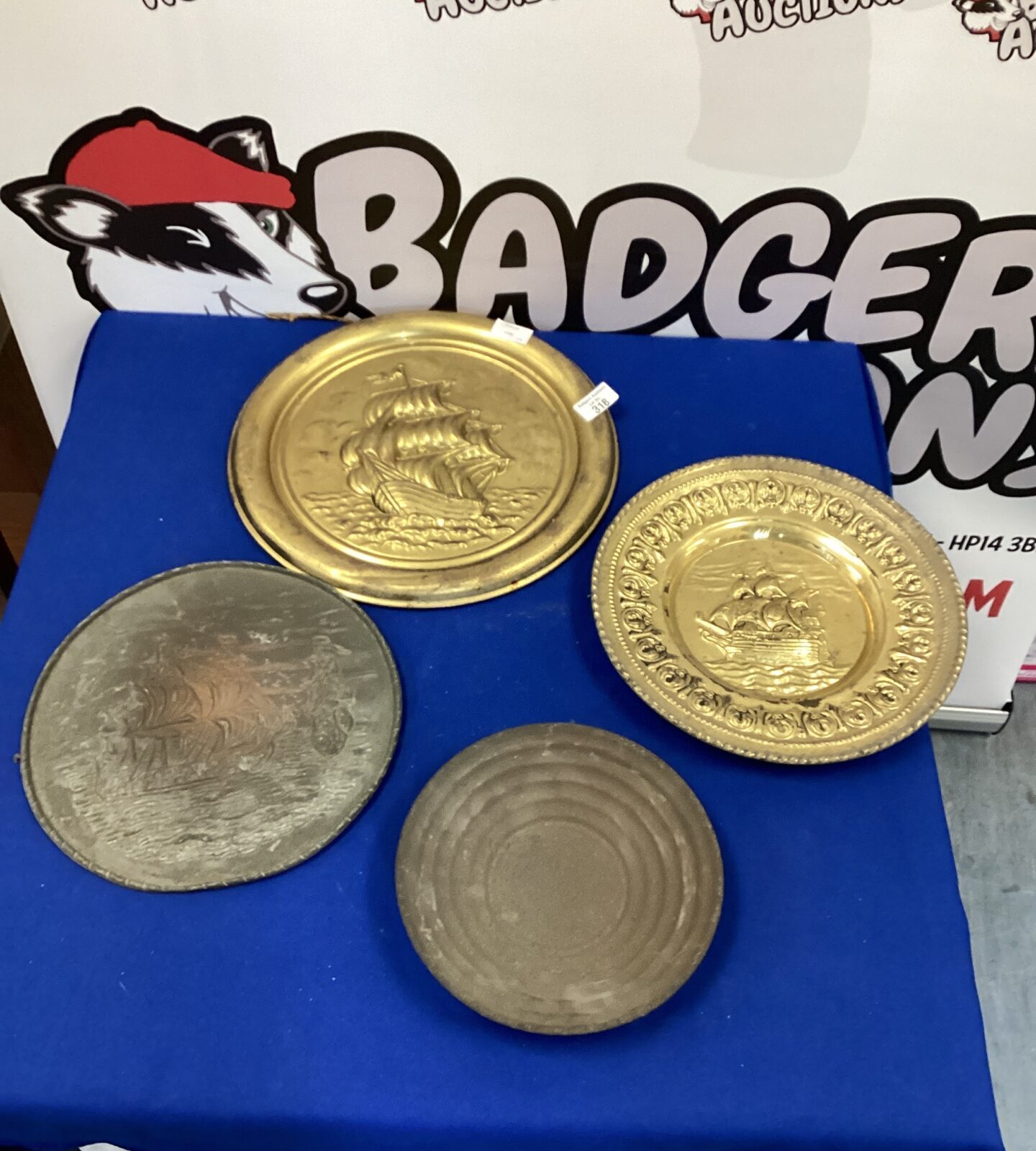 Selection of wall hanging metal plates