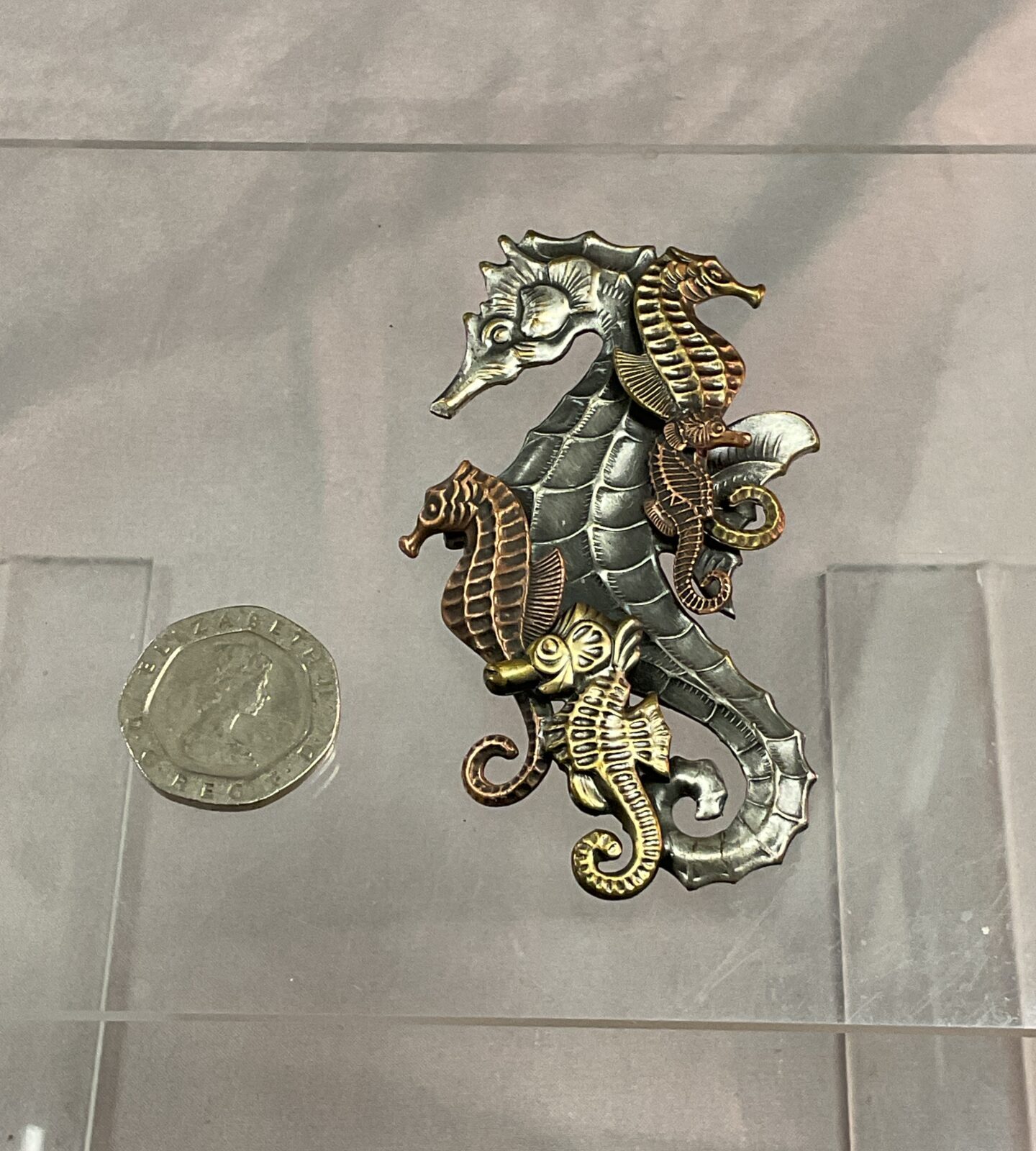 K&T Seahorses Brooch 1970’s