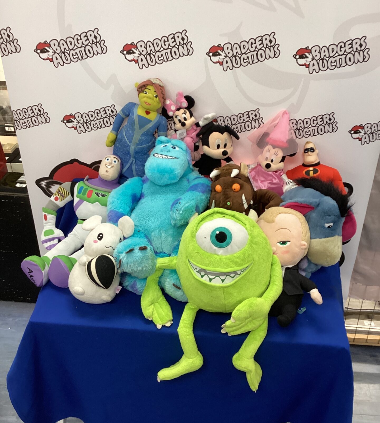 collection of disney soft toys & plushies