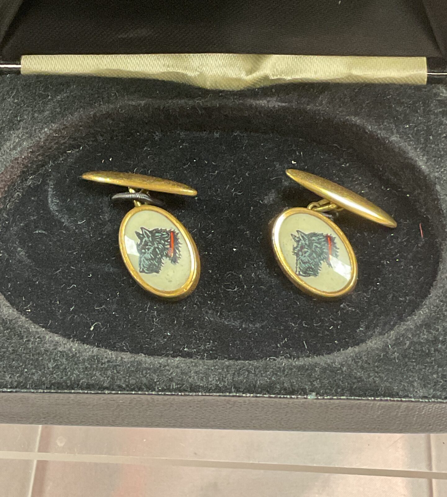 Pair of Gilt Scottie Dog Cufflinks