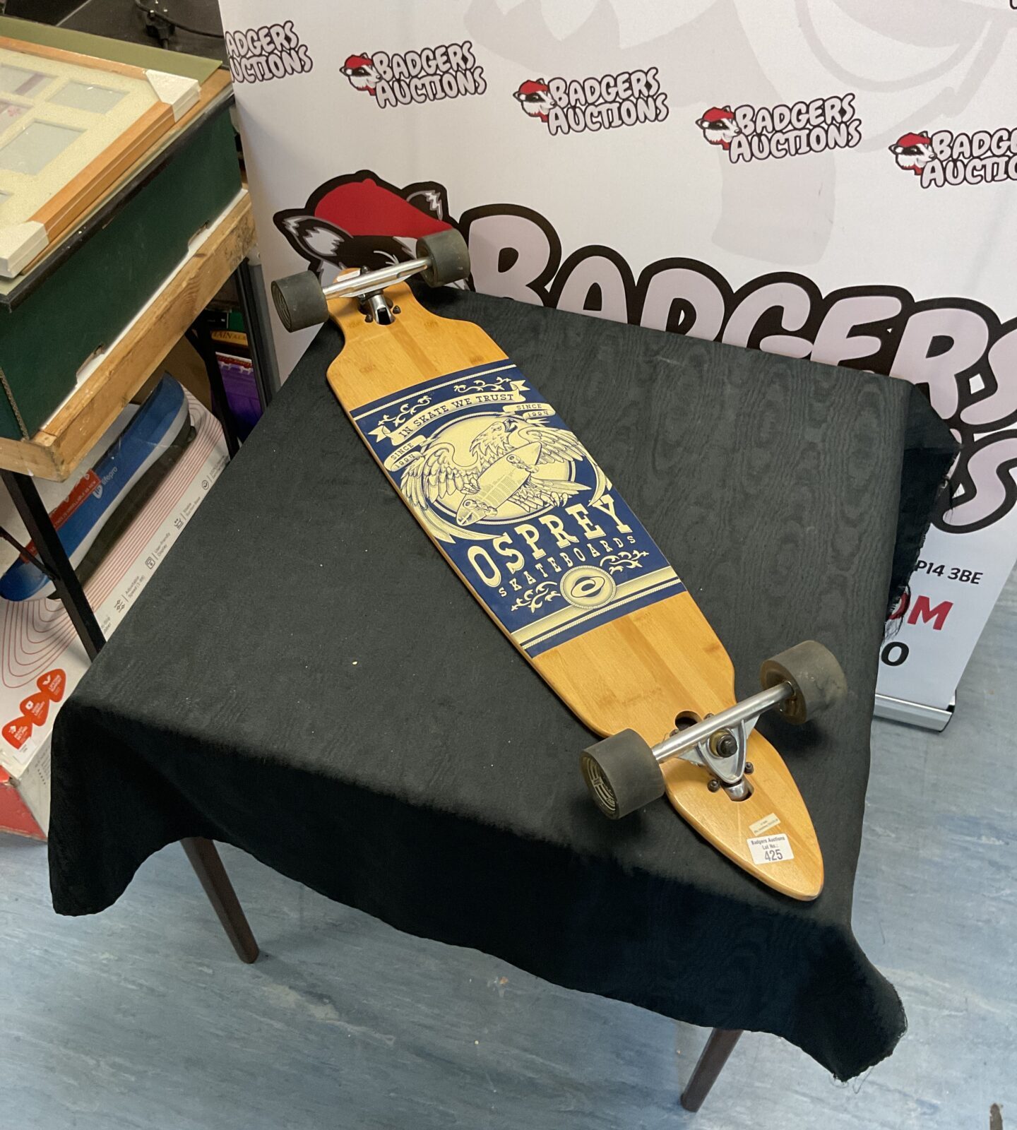 Osprey in skate we trust crusier skateboard
