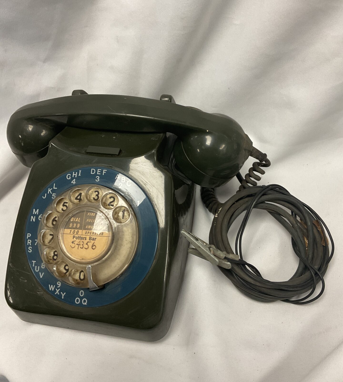 Vintage military potters bar rotary telephone