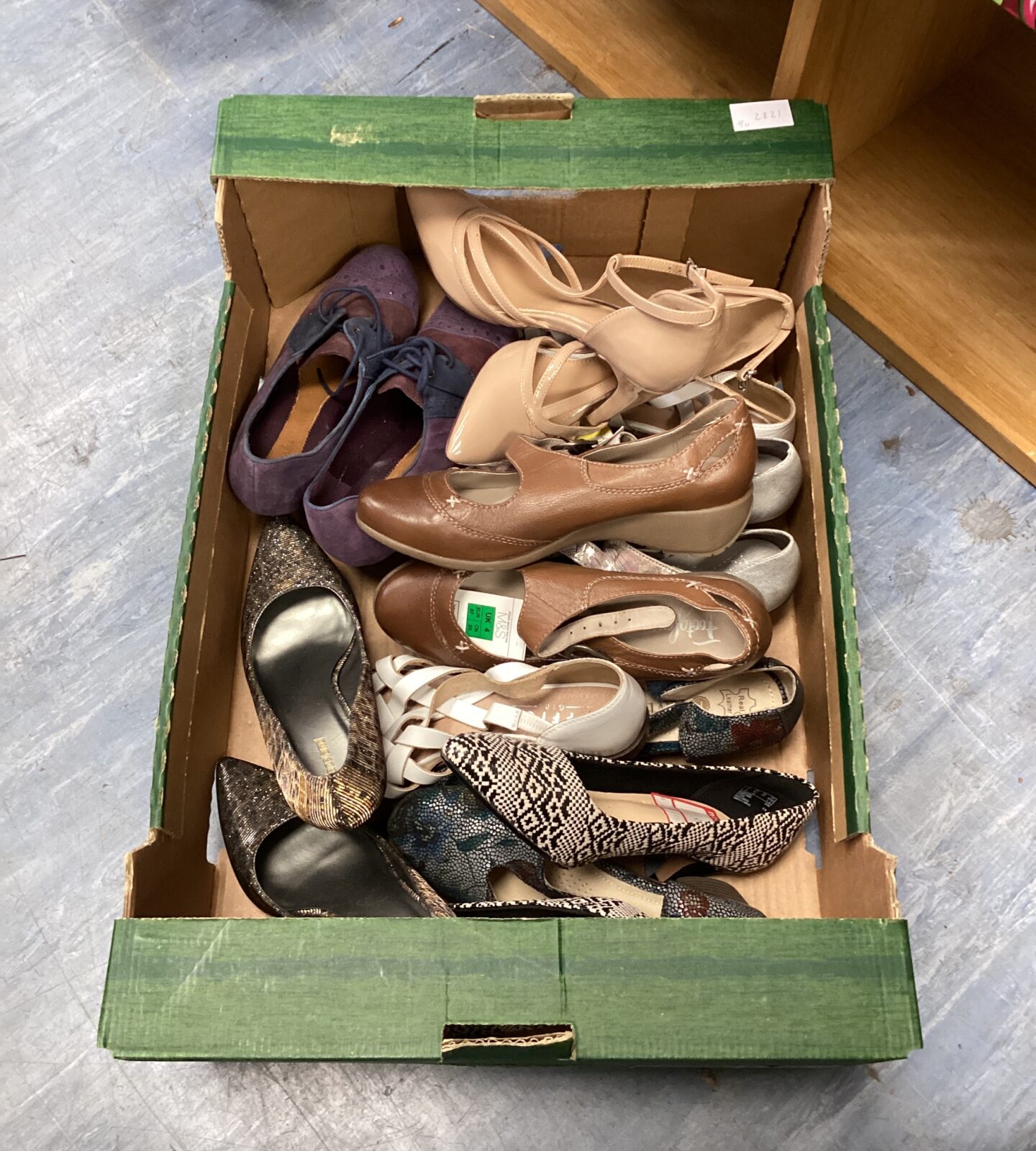 Box of ladies shoes inc office, M&S & clarks