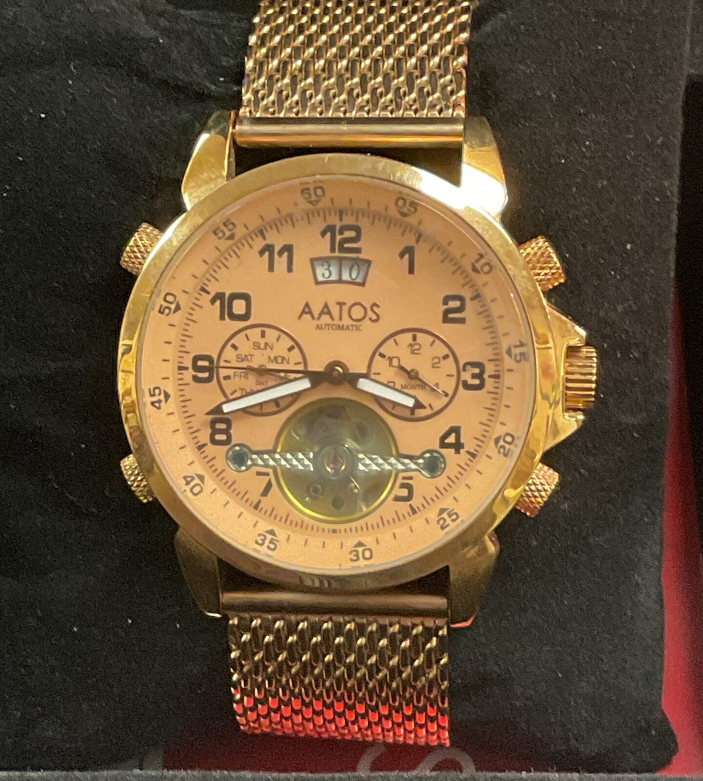 AATOS Automatic Wristwatch With Box and Papers Working