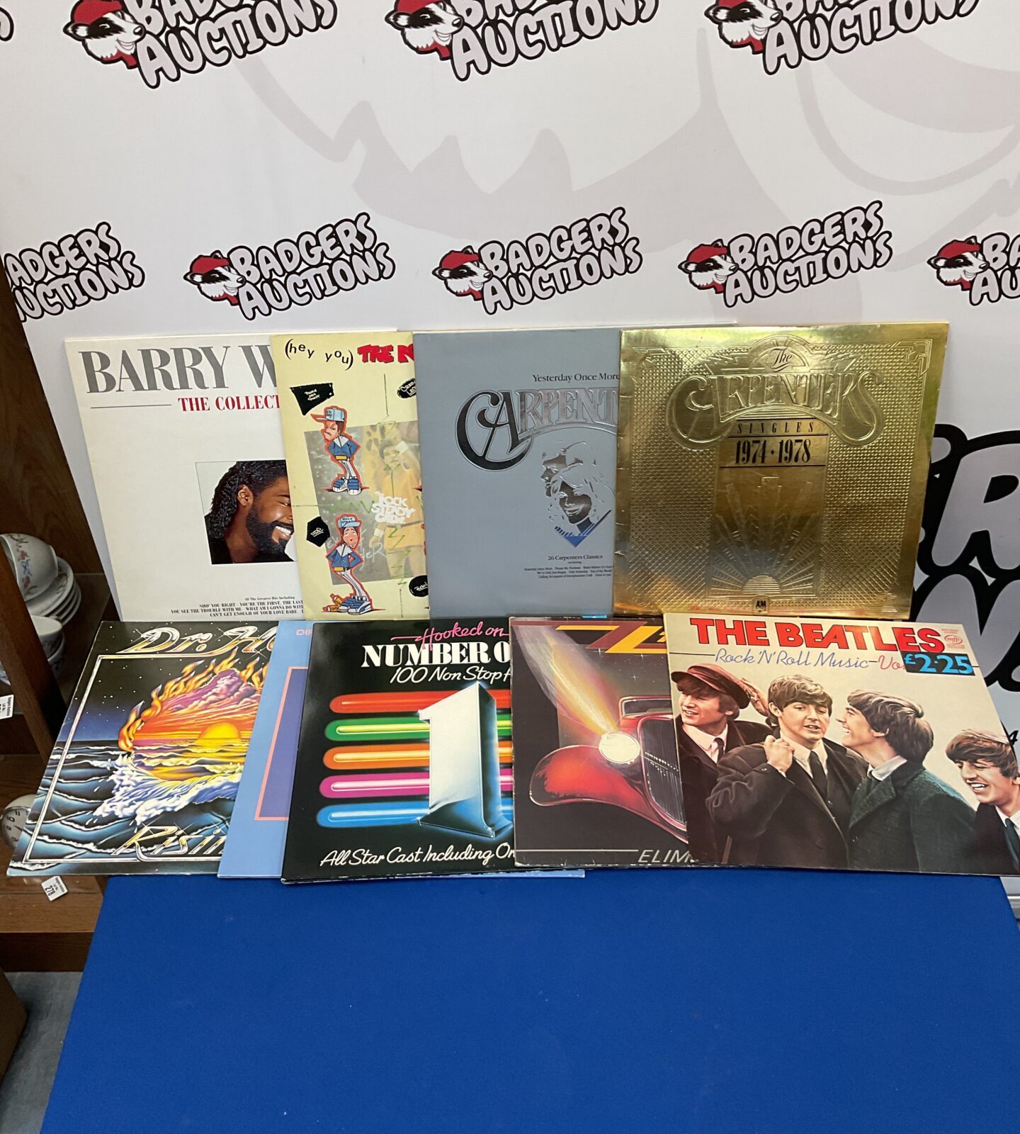 Selection of 12” vinyl records inc the beatles