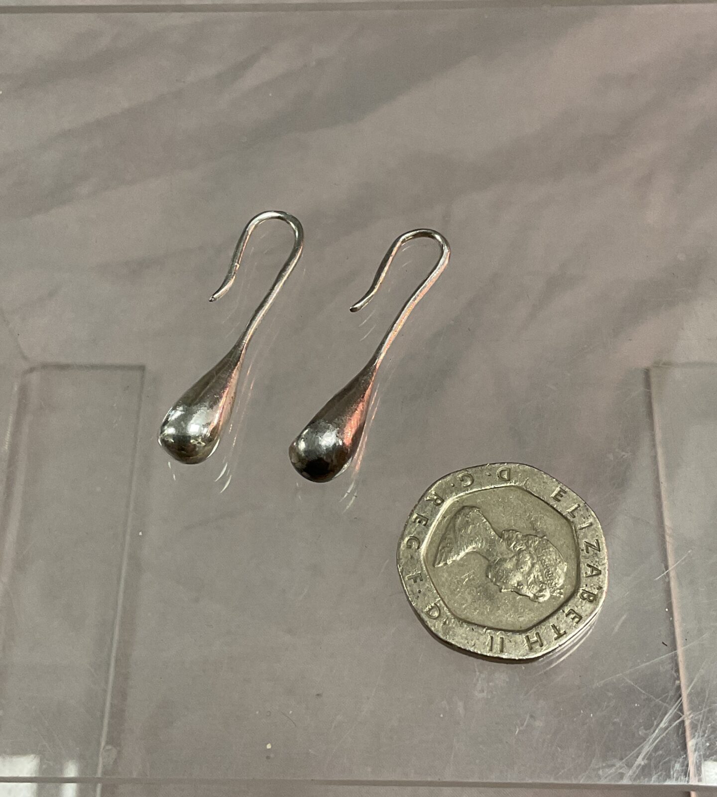 Pair 925 Silver Drop earrings