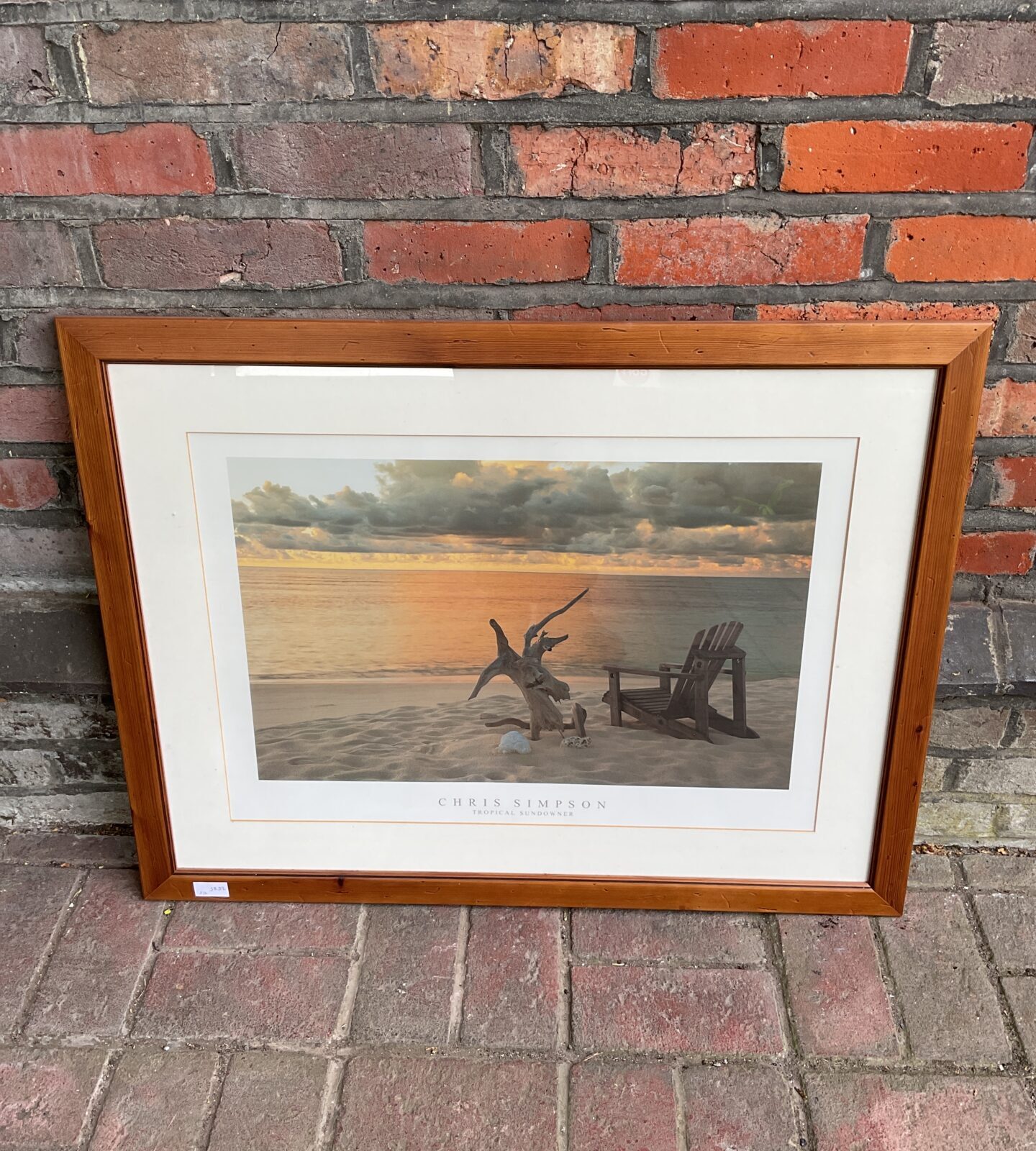 Large chris simpson framed photographic print titled tropical sundowner