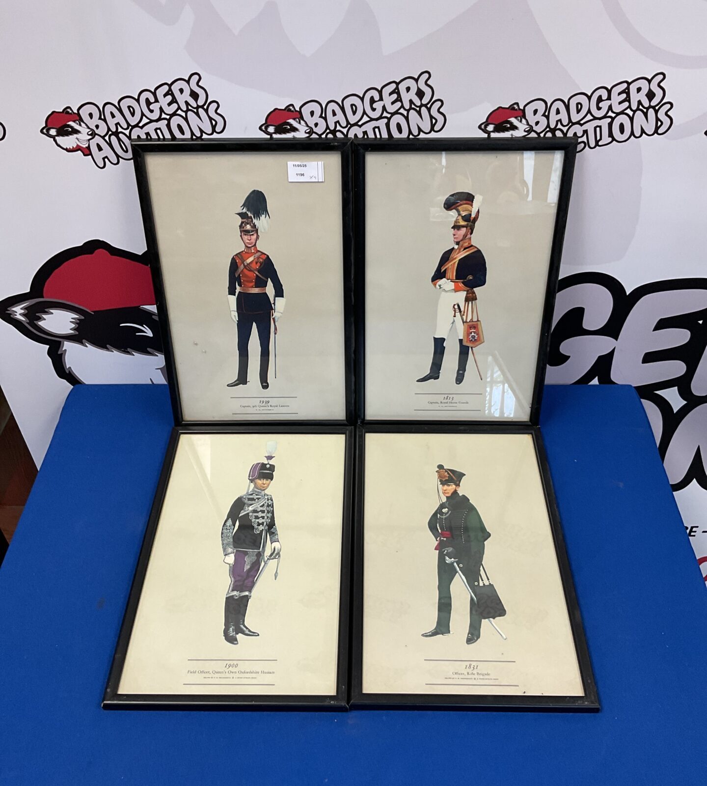 Set of four p h smitherman military prints