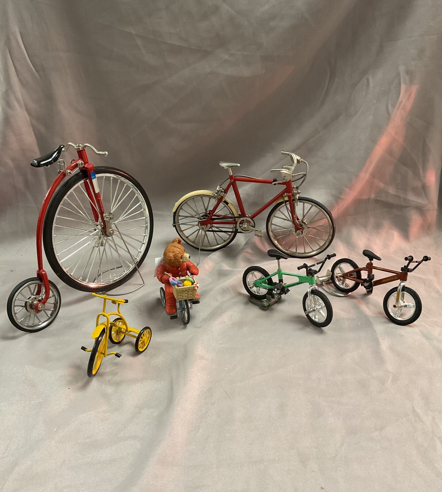 Collection of metal model bicycles