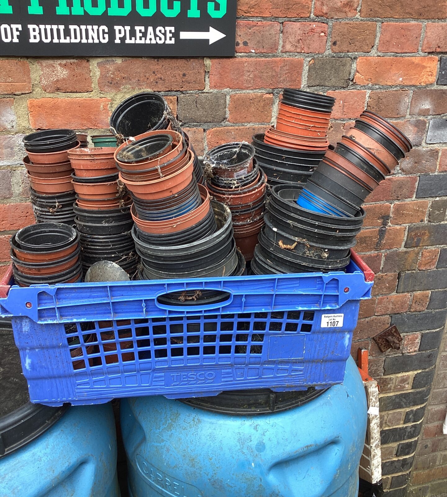 Large quantity of flower pots
