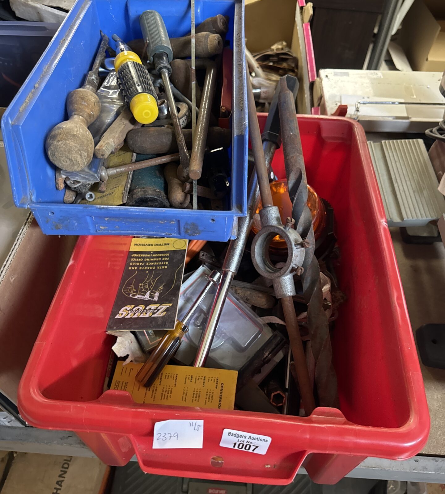 Two boxes of assorted tools
