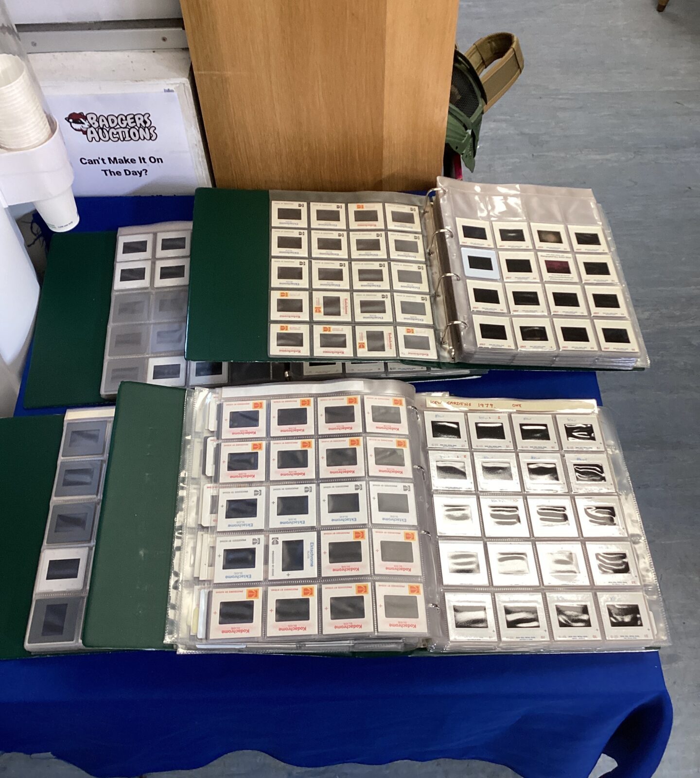 Two ring binding folders of 35mm slides inc tractor pull & cars