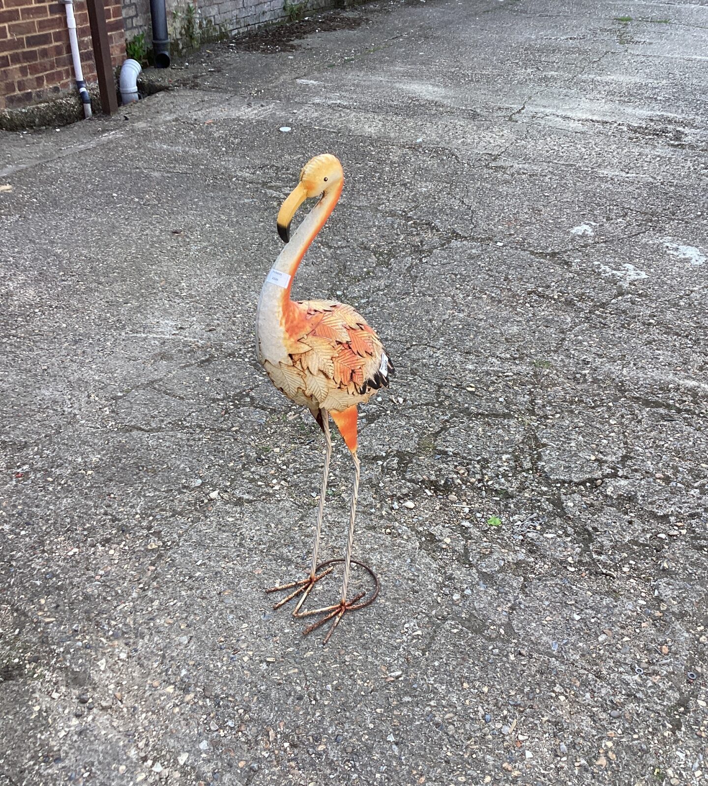 Metal Flamingo garden ornament