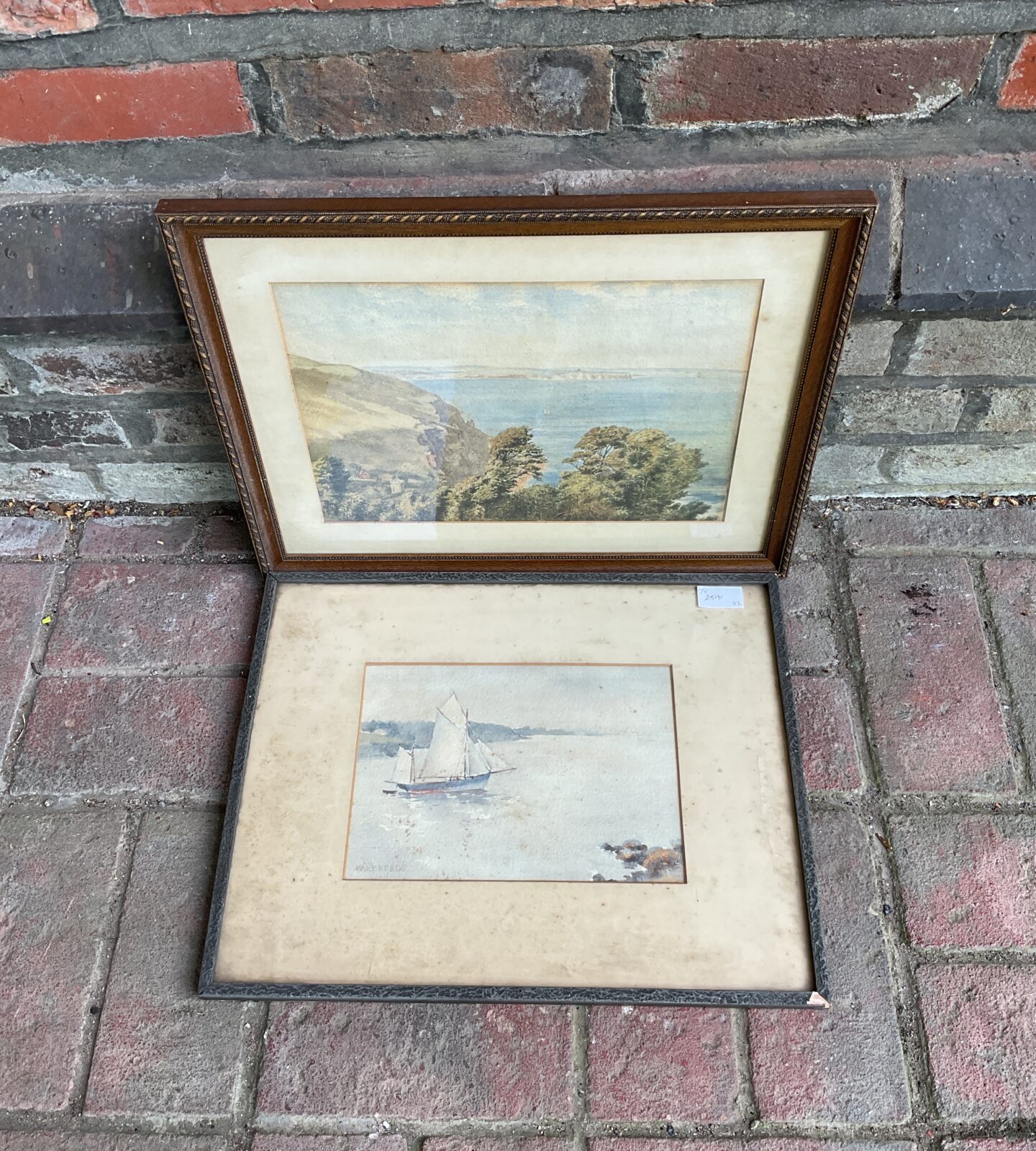 Two 19th/20th century watercolours one signed mary reade of a sail boat
