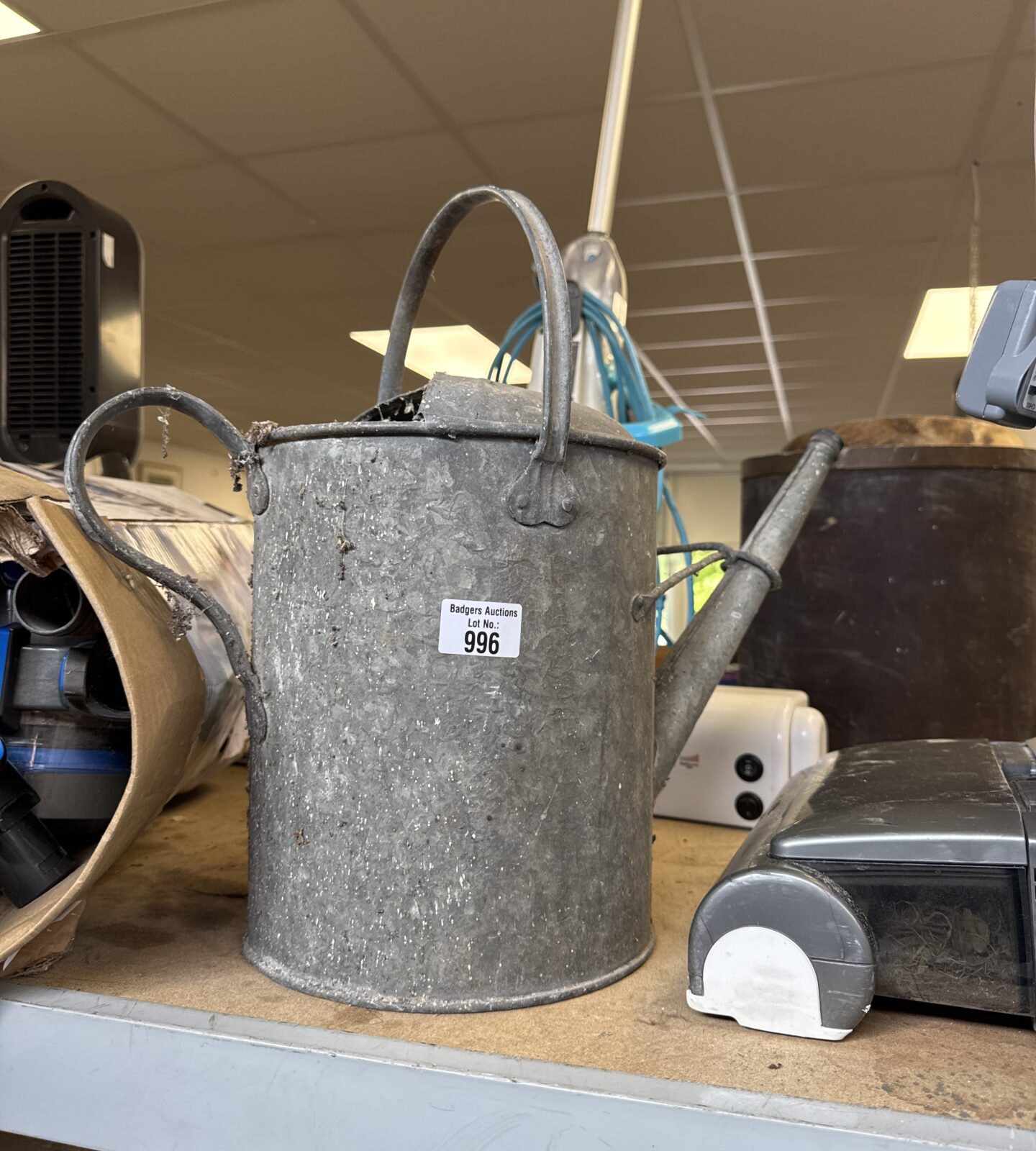 Vintage galvanised watering can