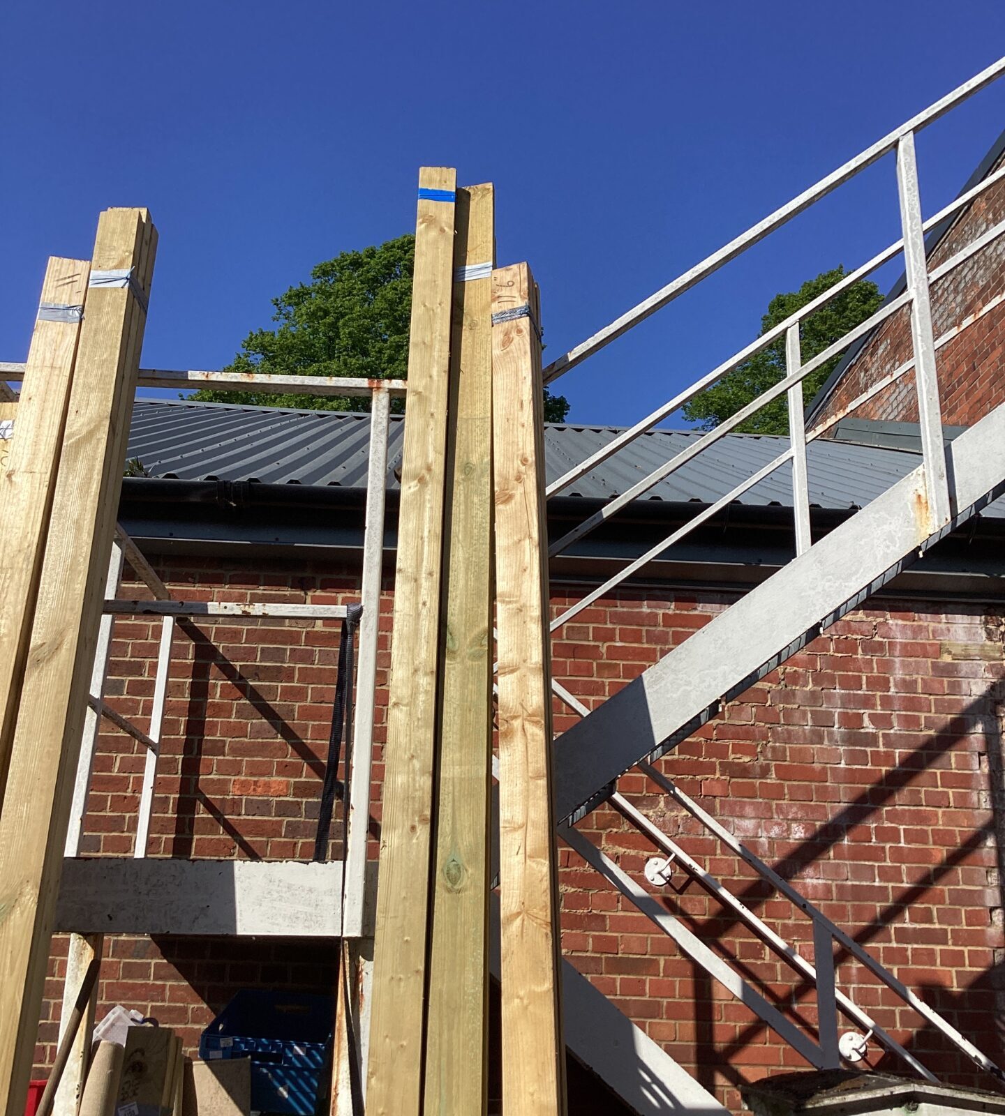 Three bundles of 12’ timber