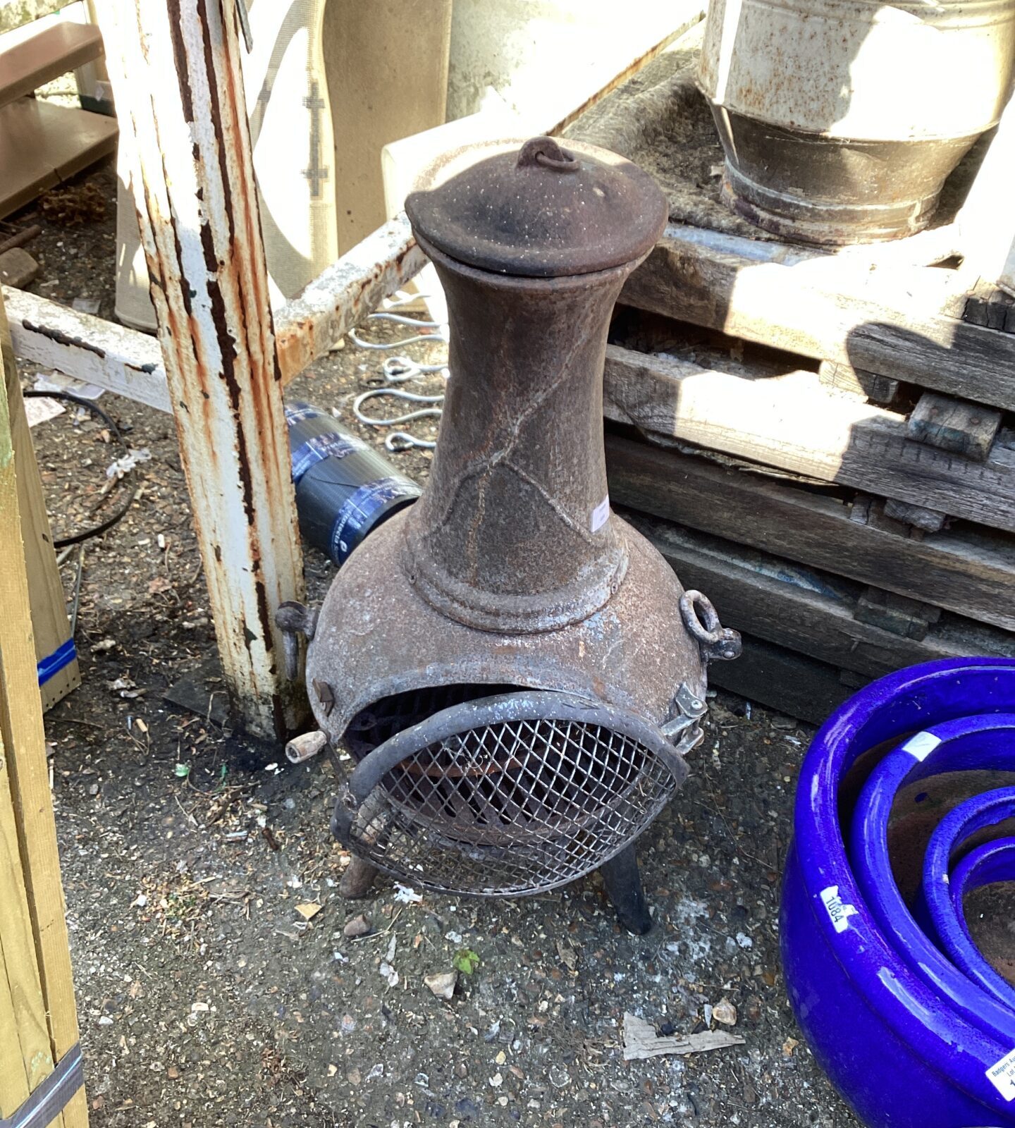 Metal garden Chiminea