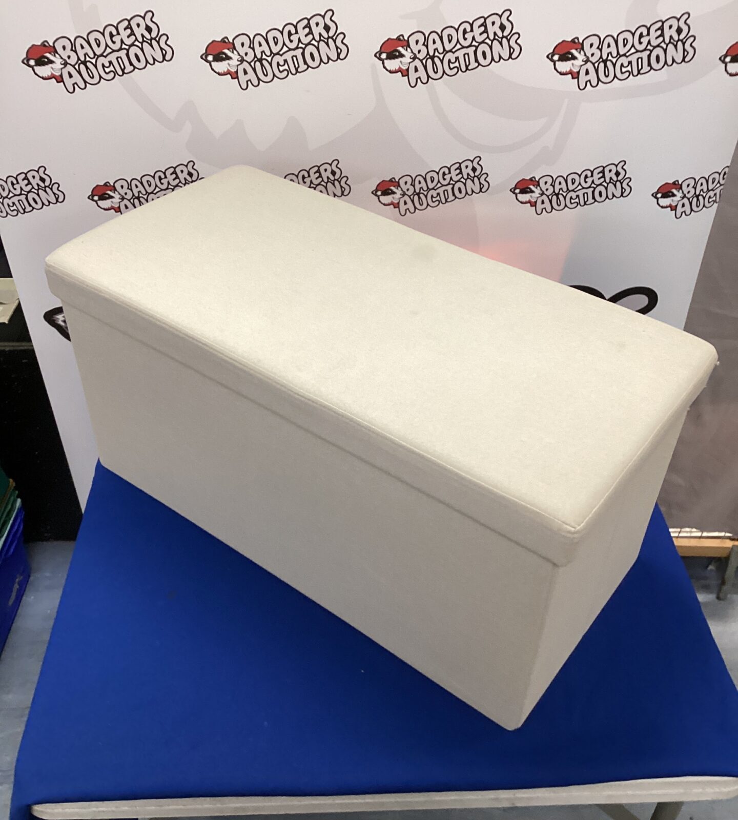 Folding fabric storage box