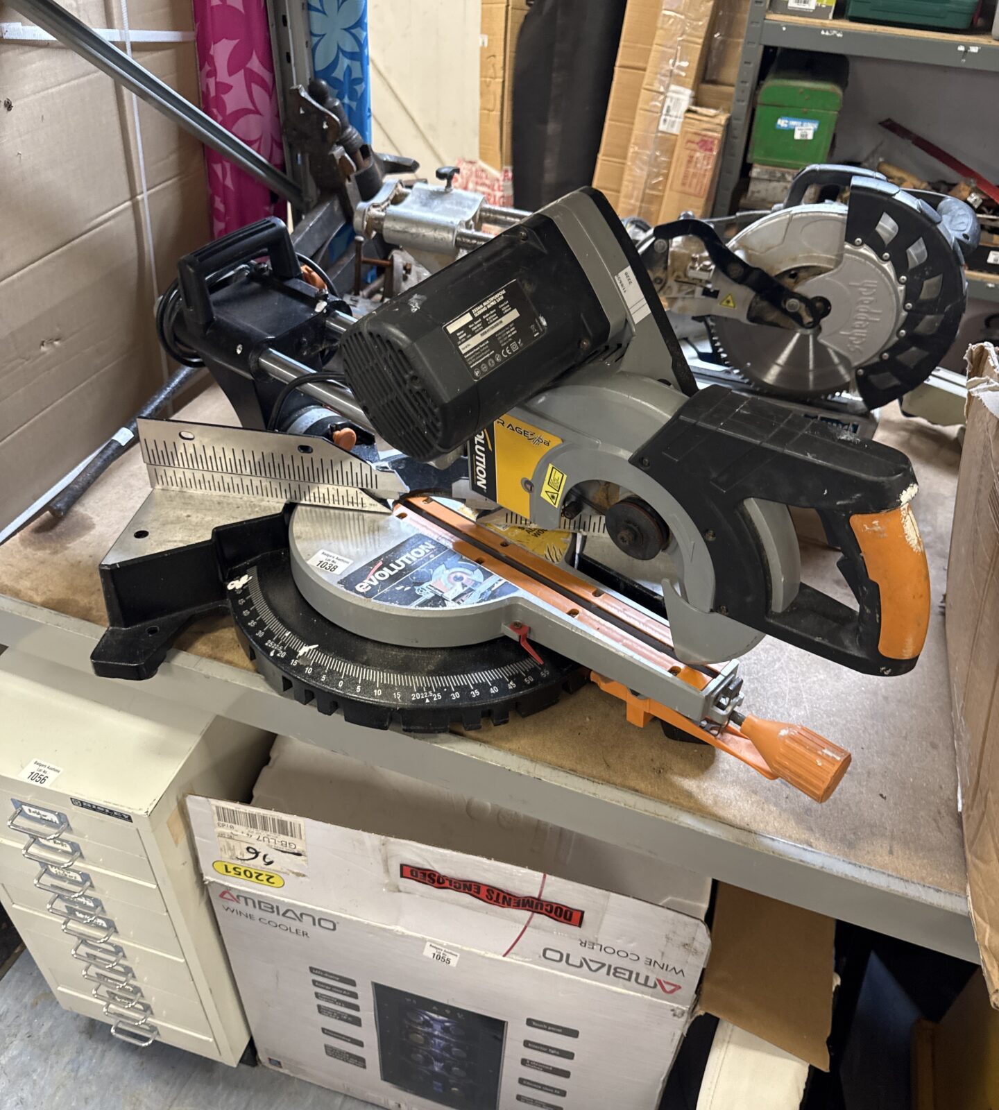 Evolution chop saw - spares/repairs plugged in inoperable