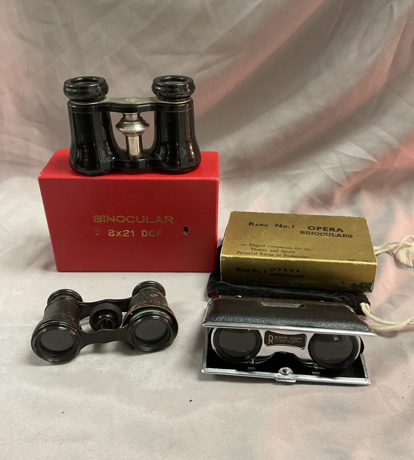 Three vintage pairs opera glasses