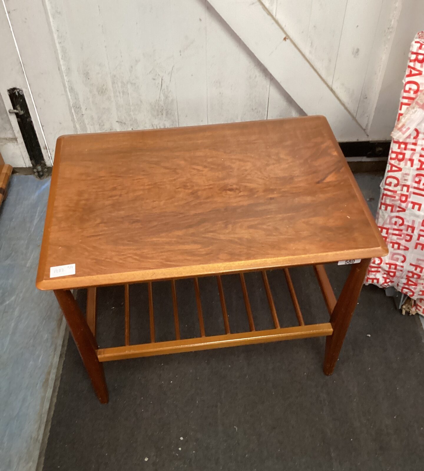 Small wooden magazine table
