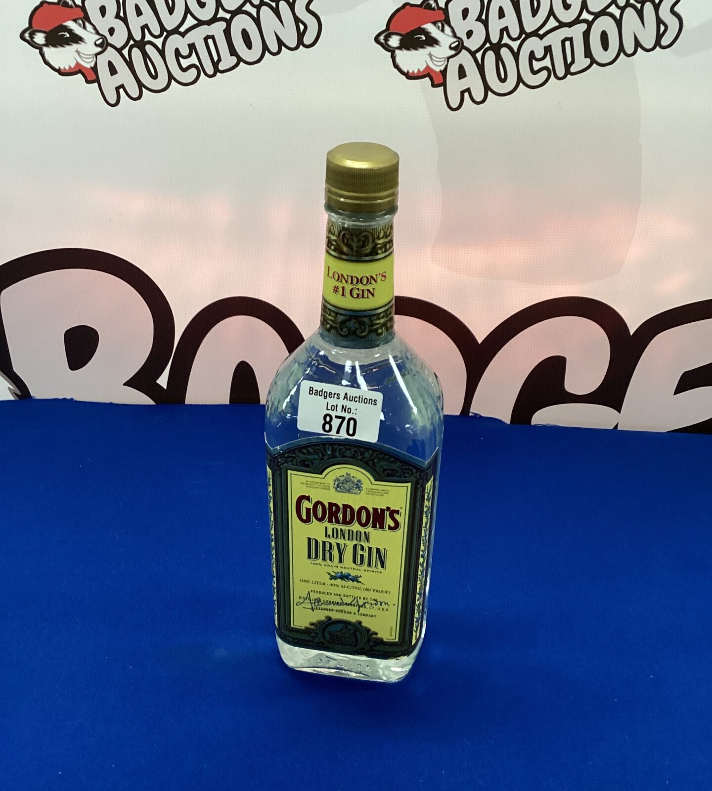 Bottle Of Gordons Dry Gin