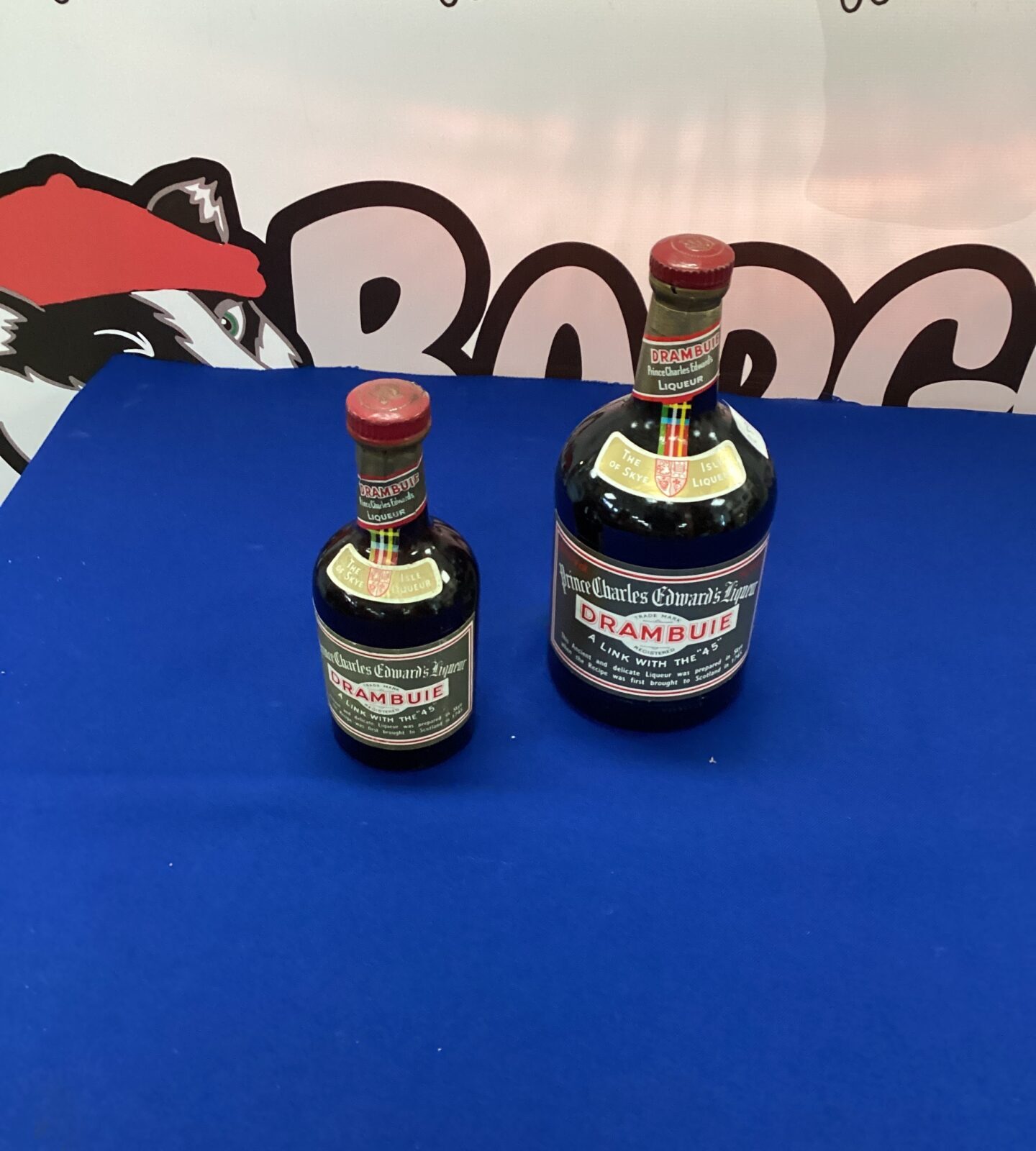 Two bottles of Drambuie