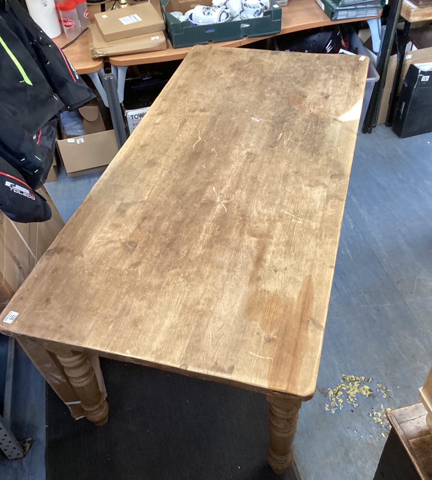 large pine farmhouse table