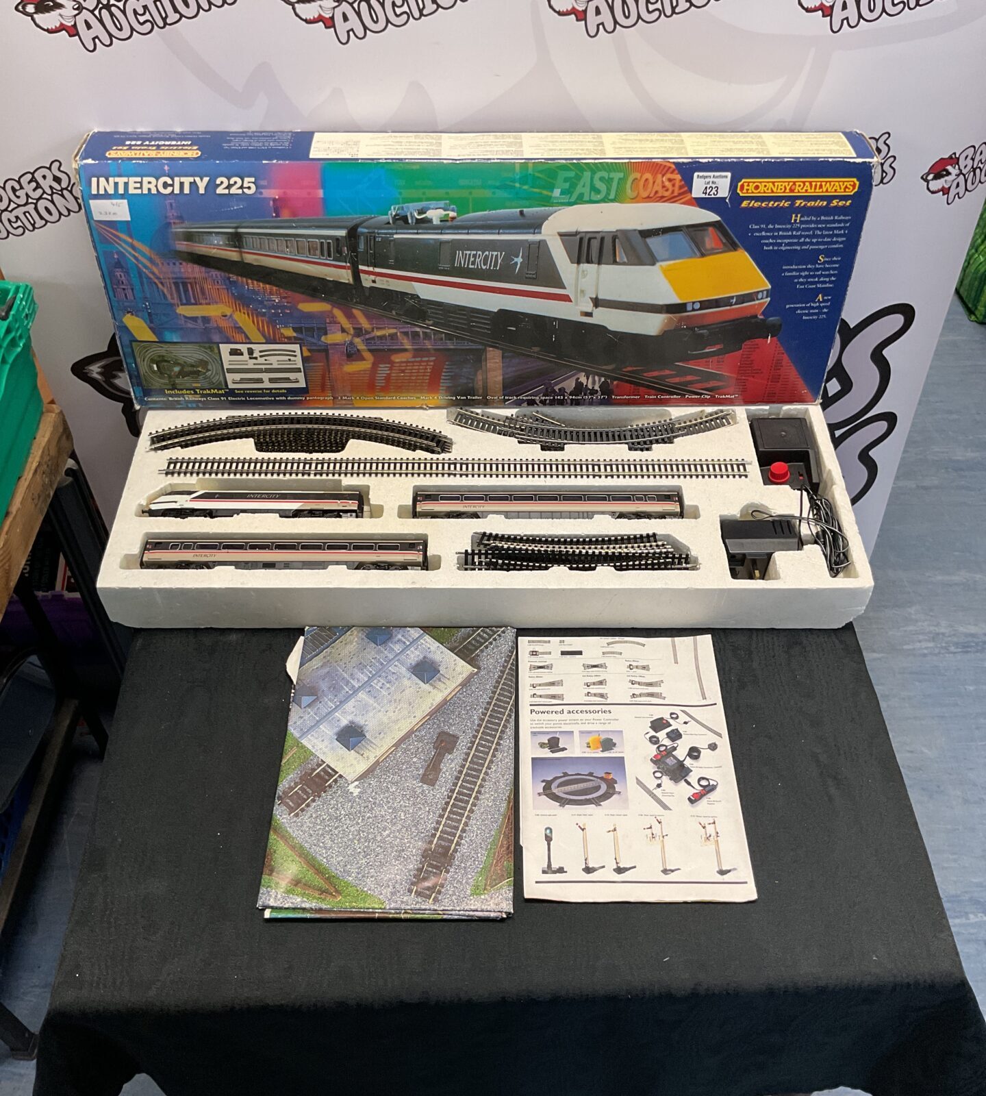 Hornby Railways Intercity 225 electric train set, appears complete