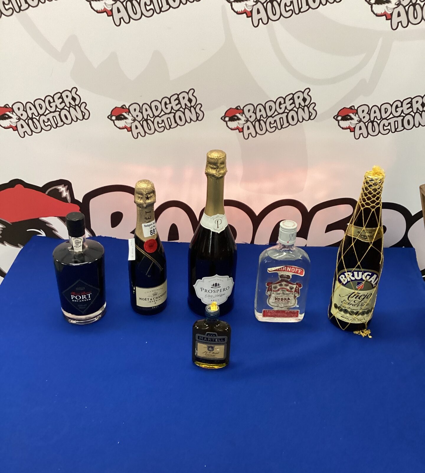 Selection of mixed alcohol inc Moet Chandon Champagne
